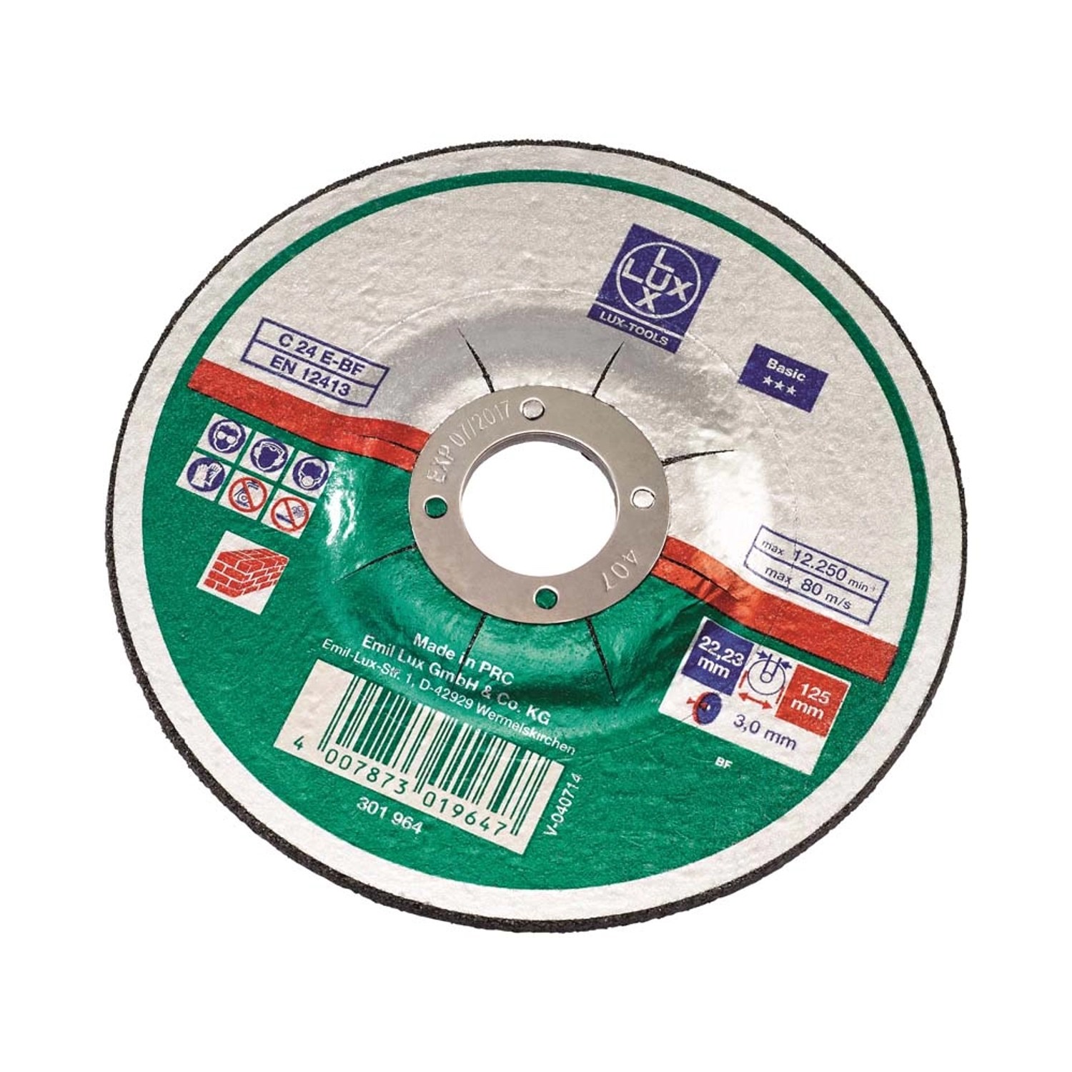 LUX Tarcza do cięcia kamienia śr. 125 mm grubość 3 mm