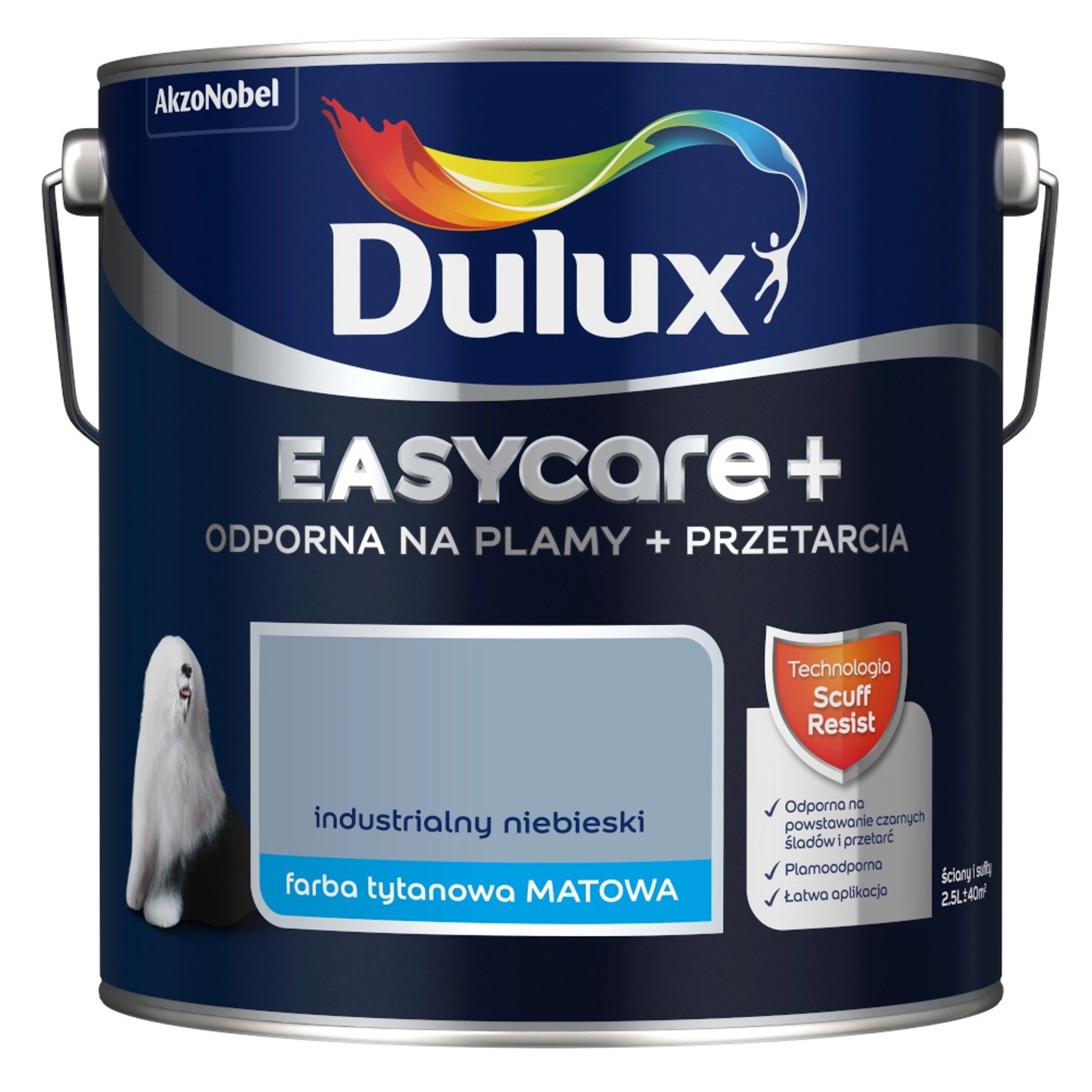 Farba Dulux EasyCare+ industrialny niebieski 2,5L