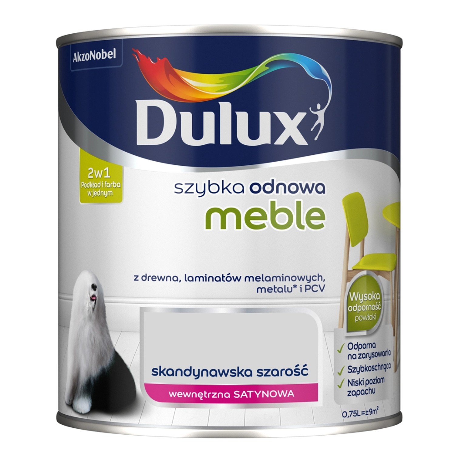 Dulux Szybka Odnowa Meble skandynawska szarość 750 ml