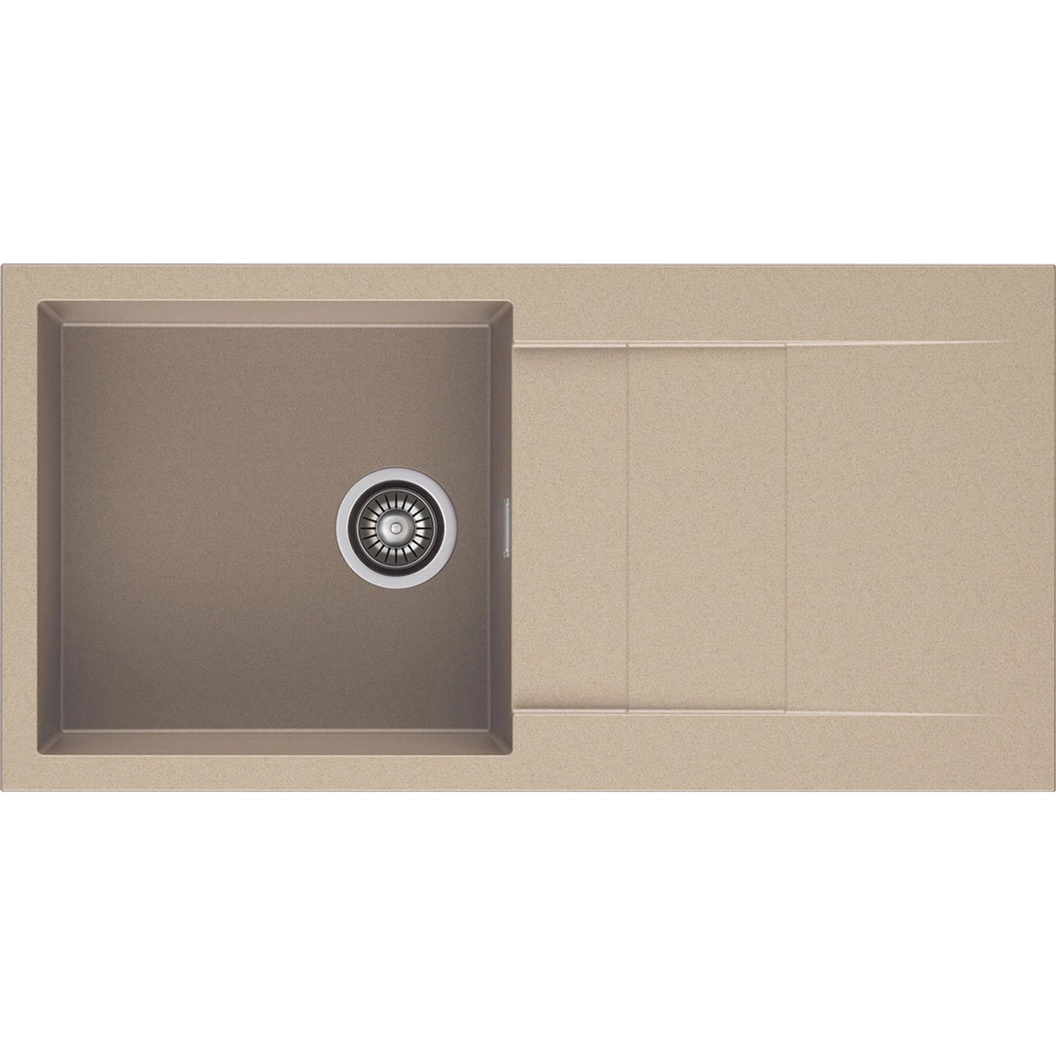 Zlewozmywak Cascada 1-kom. z ociekaczem, beżowy 100x50 cm