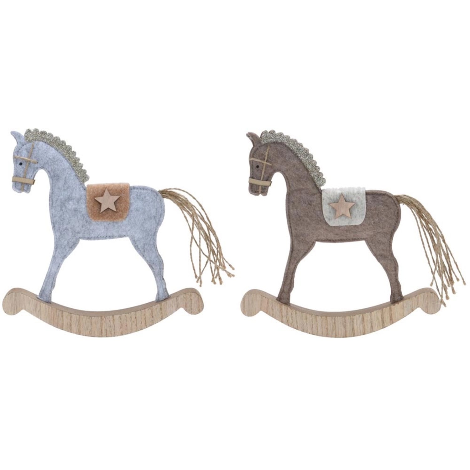 Figurka KONIK NA BIEGUNACH mix kolorów - 30 cm