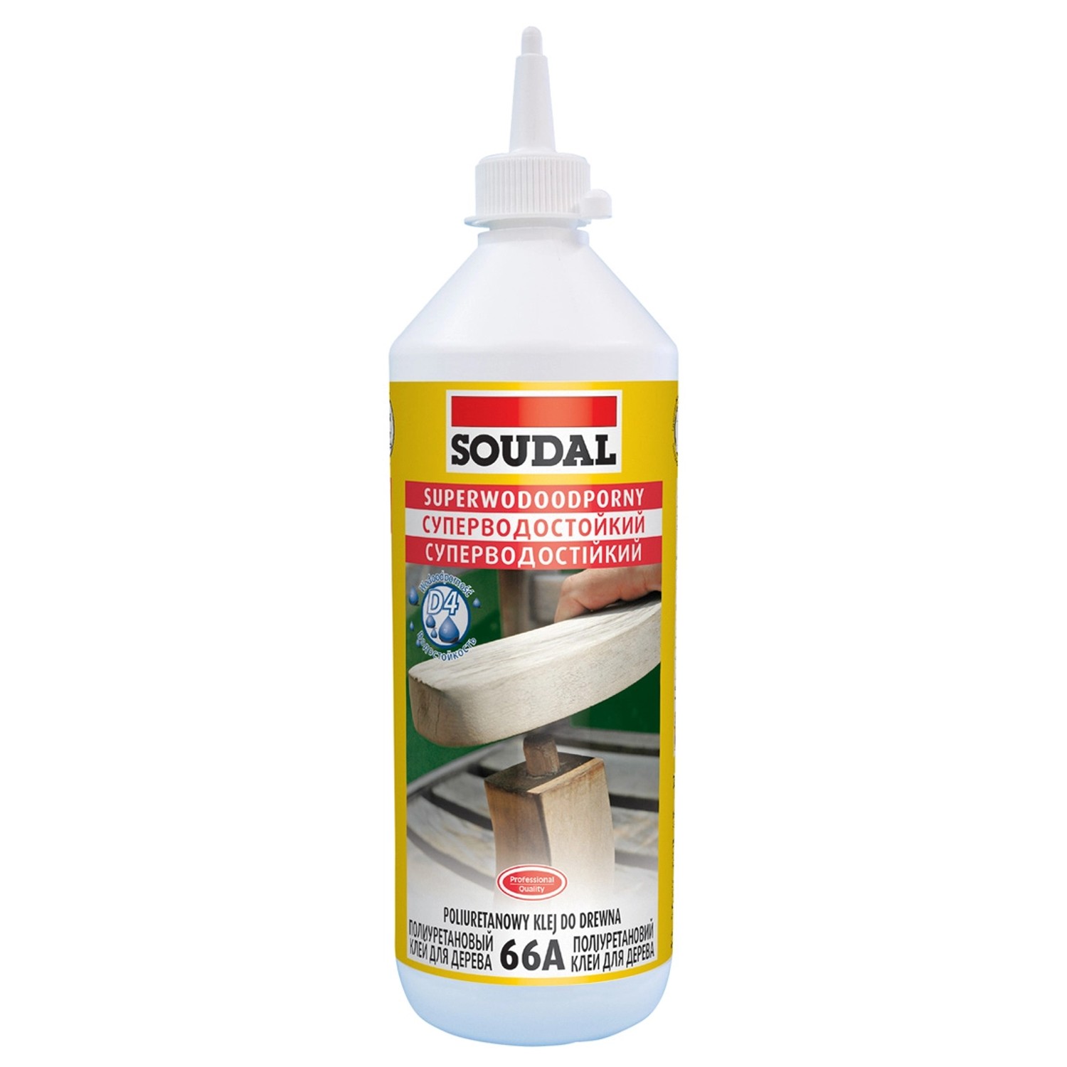 Soudal Klej do drewna 66A wodoodporny poliuretanowy 750 ml