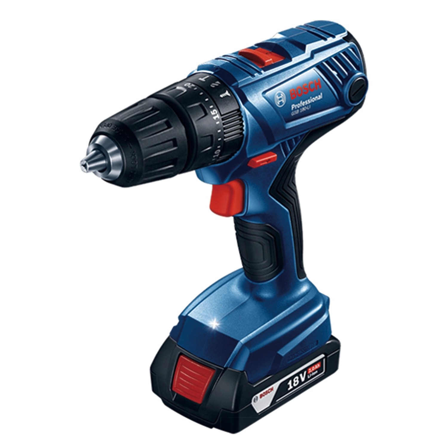 Bosch Professional Wiertarko-wkrętarka udarowa GSB 180-Li 18V 2x2,0 Ah