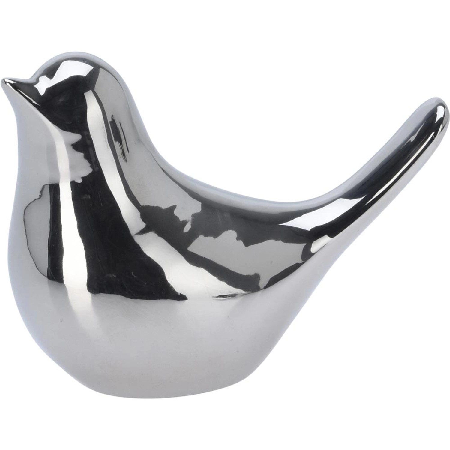 Figurka PTASZEK srebrny - 11x8 cm