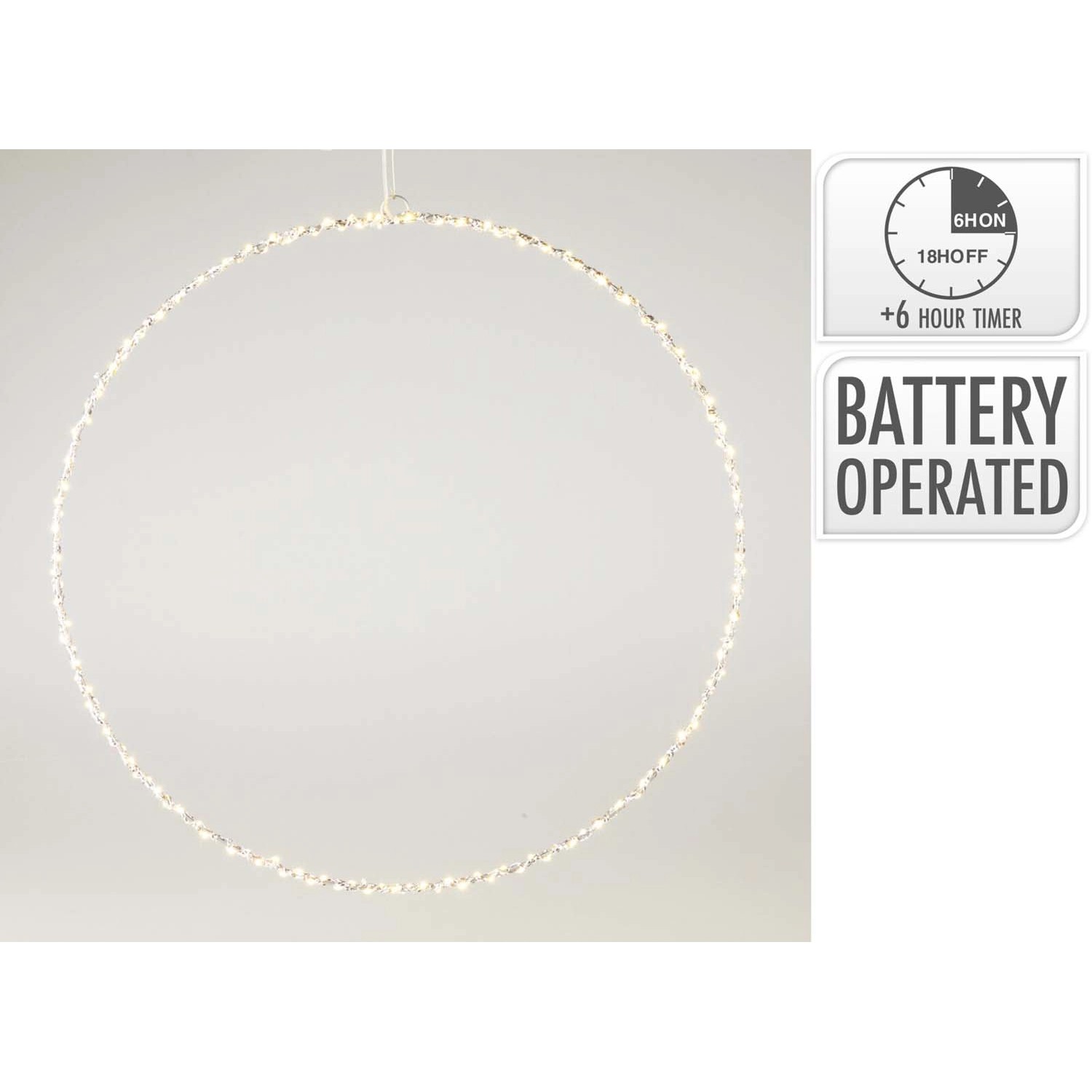 Dekoracja wisząca Wieniec 150 LED 50cm ciepła biel