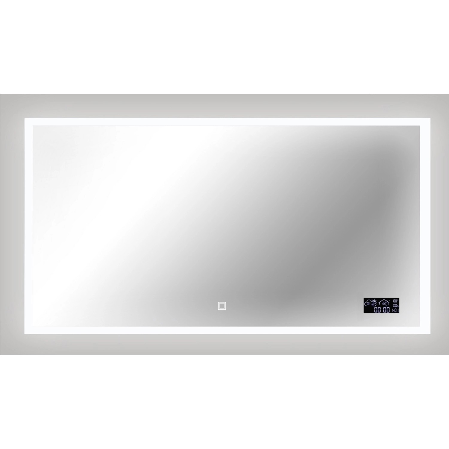 Lustro z LED Smart Line srebrna rama 65x120