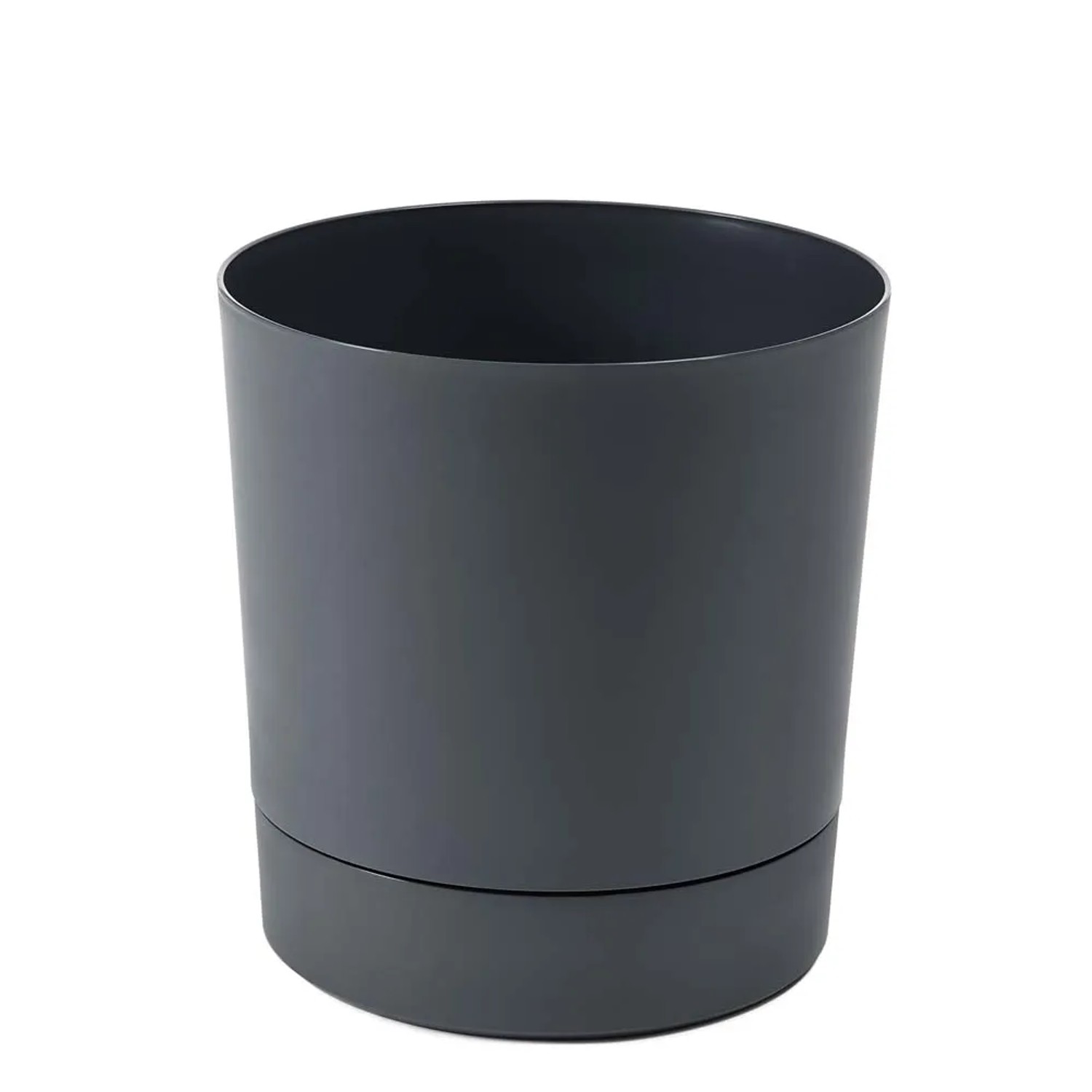 Doniczka Aura z podstawką antracyt recycled - 32,5 cm