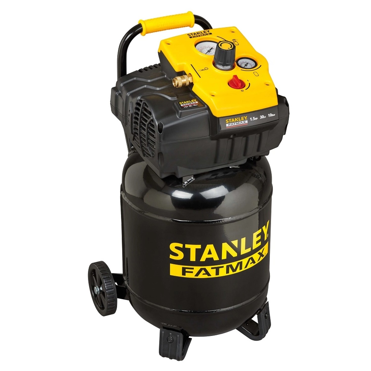 Stanley FatMax Kompresor bezolejowy pionowy z kółkami 30L 10 bar