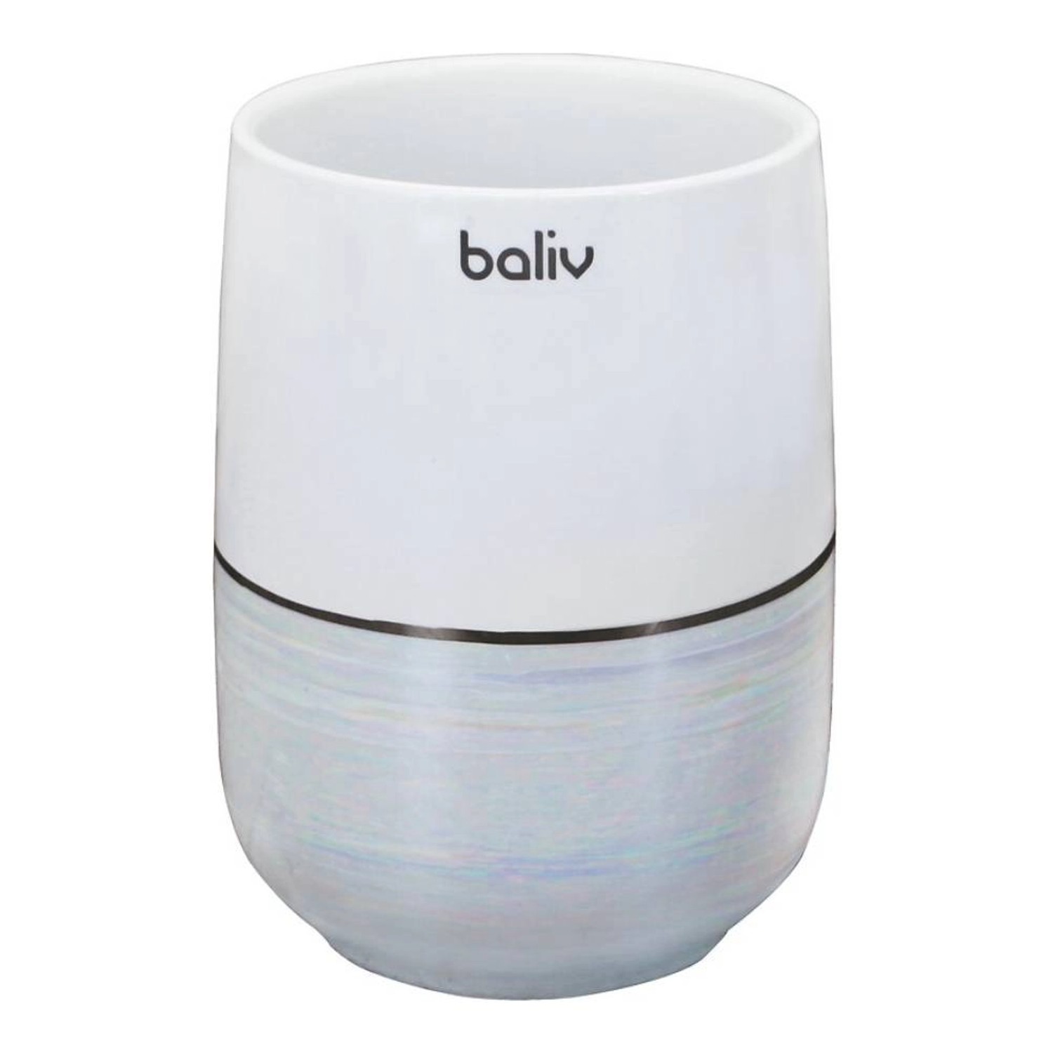 Baliv Kubek łazienkowy ceramiczny biel-hologram