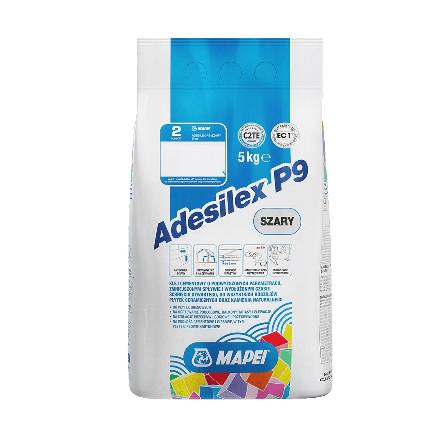 Mapei Zaprawa klejąca Adesilex P9 szary 5 kg
