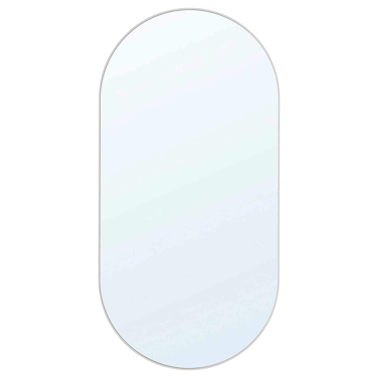 Lustro bez LED Oval Line biała rama 100x50