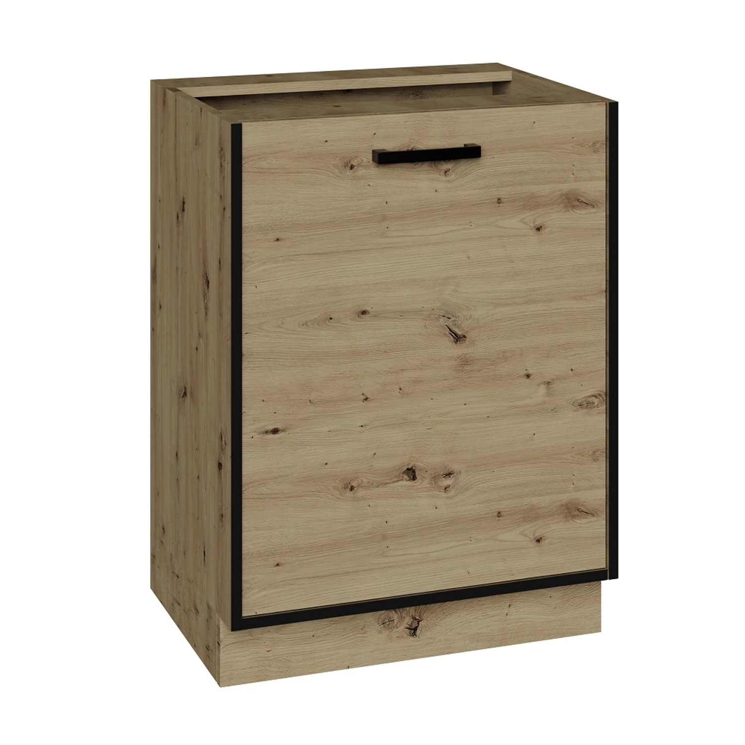 Black and White Style Szafka kuchenna dolna GABRIELA Dąb Artisan 60 cm