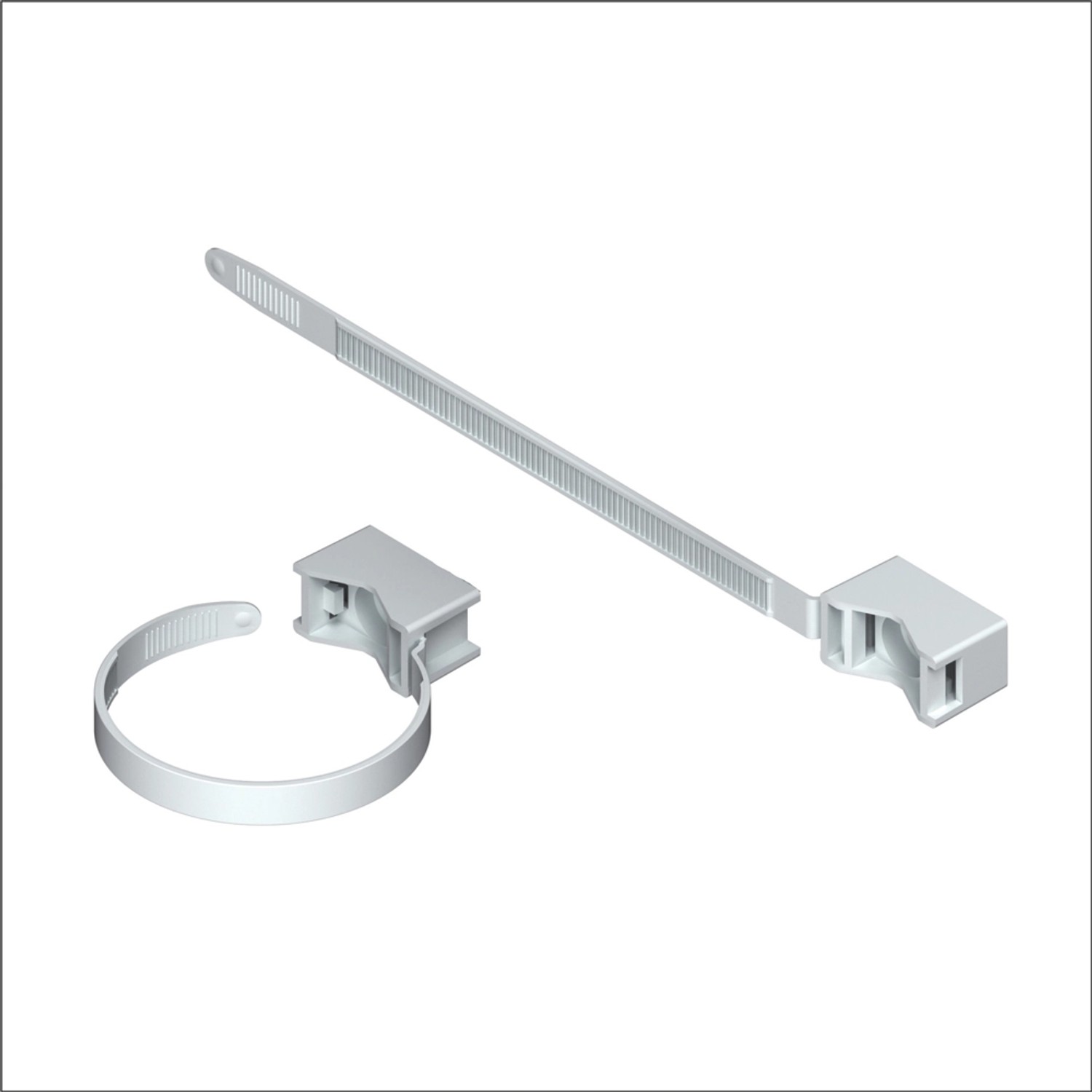 Uchwyt zaciskowy pas.20szt. UZP 13-32 biały