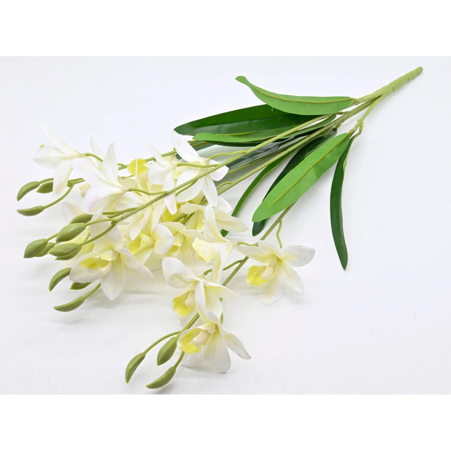 Storczyk Bukiet sztuczny 5 gałązek kremowy - dł. 56 cm