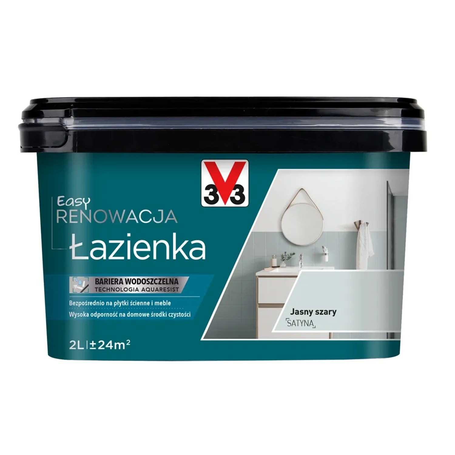 Farba V33 Easy Renowacja Łazienka jasny szary 2l