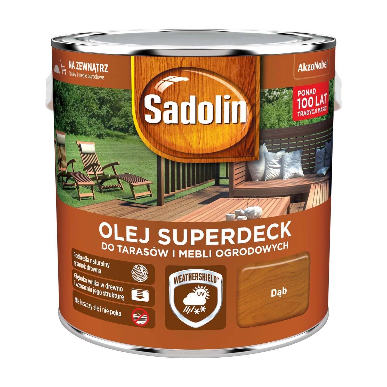Sadolin Olej Superdeck do tarasów i mebli ogrodowych dąb 2,5L