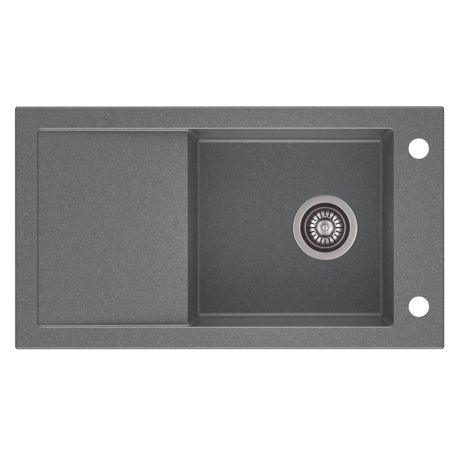 Zlewozmywak Zen 1-kom. z ociekaczem, szary 76x43 cm