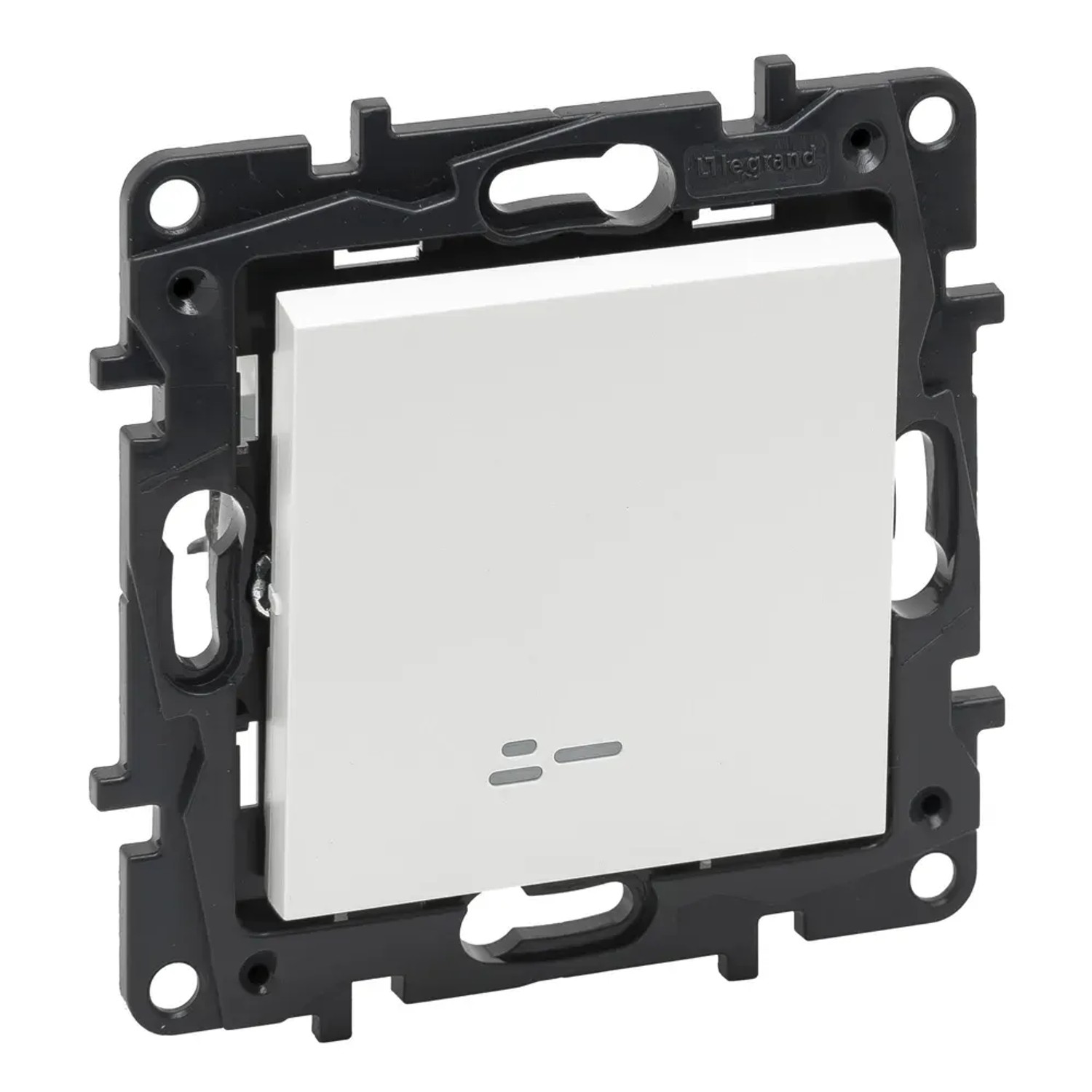 Niloe Step Łącznik jednobiegunowy podświetlany 10 AX, biały