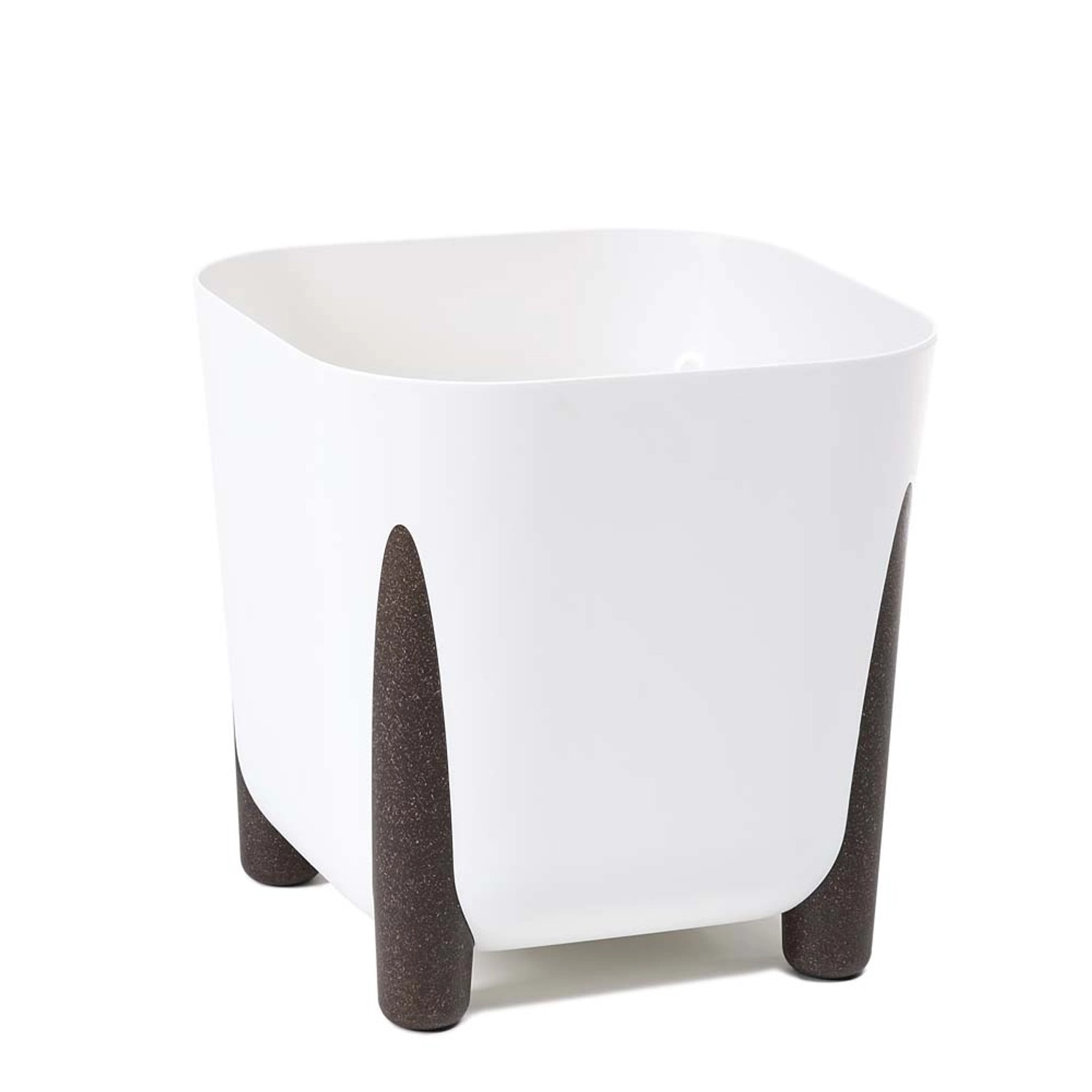 Donica Frida recycled kwadrat biała - 29 x 29 cm