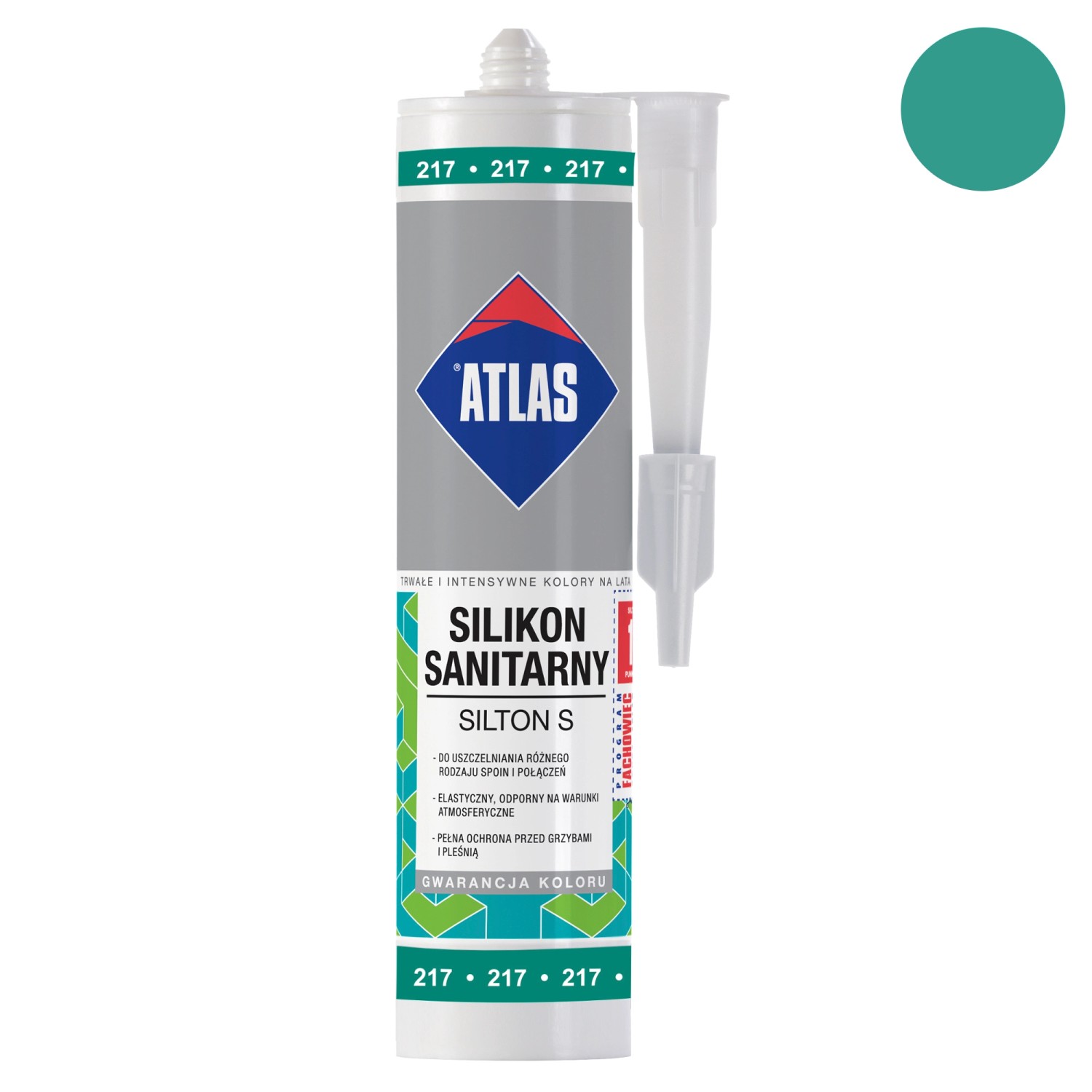 Atlas Silikon sanitarny Silton S 217 szmaragdowy 280 ml