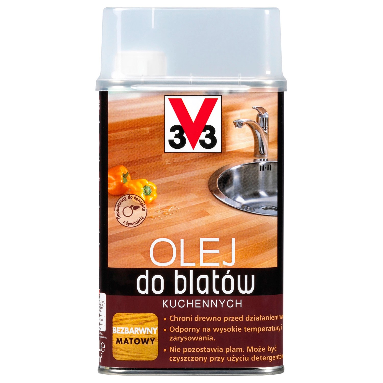 V33 Olej do blatów kuchennych bezbarwny 0,5L