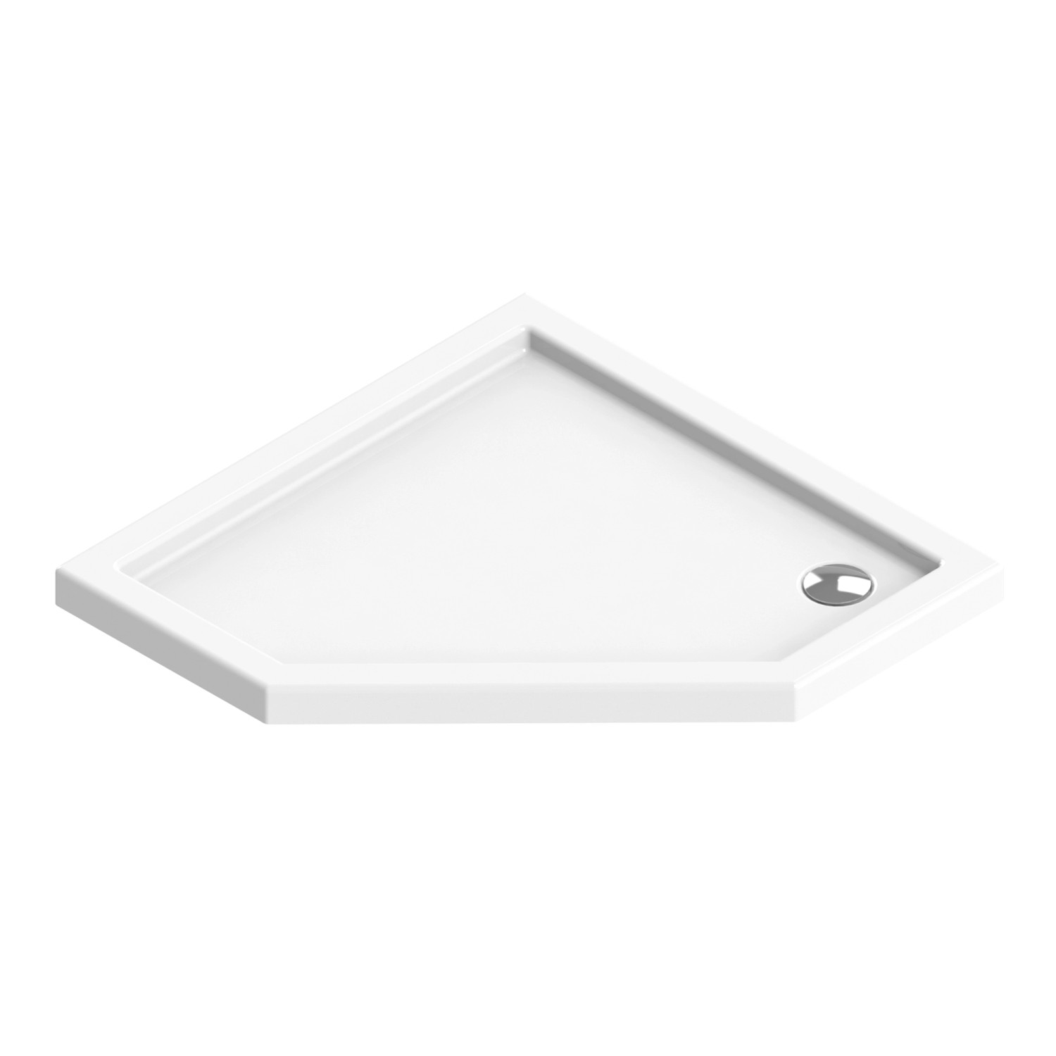 Signika Brodzik pięciokątny Pentaxo biały 90 cm x 90 cm x 6 cm