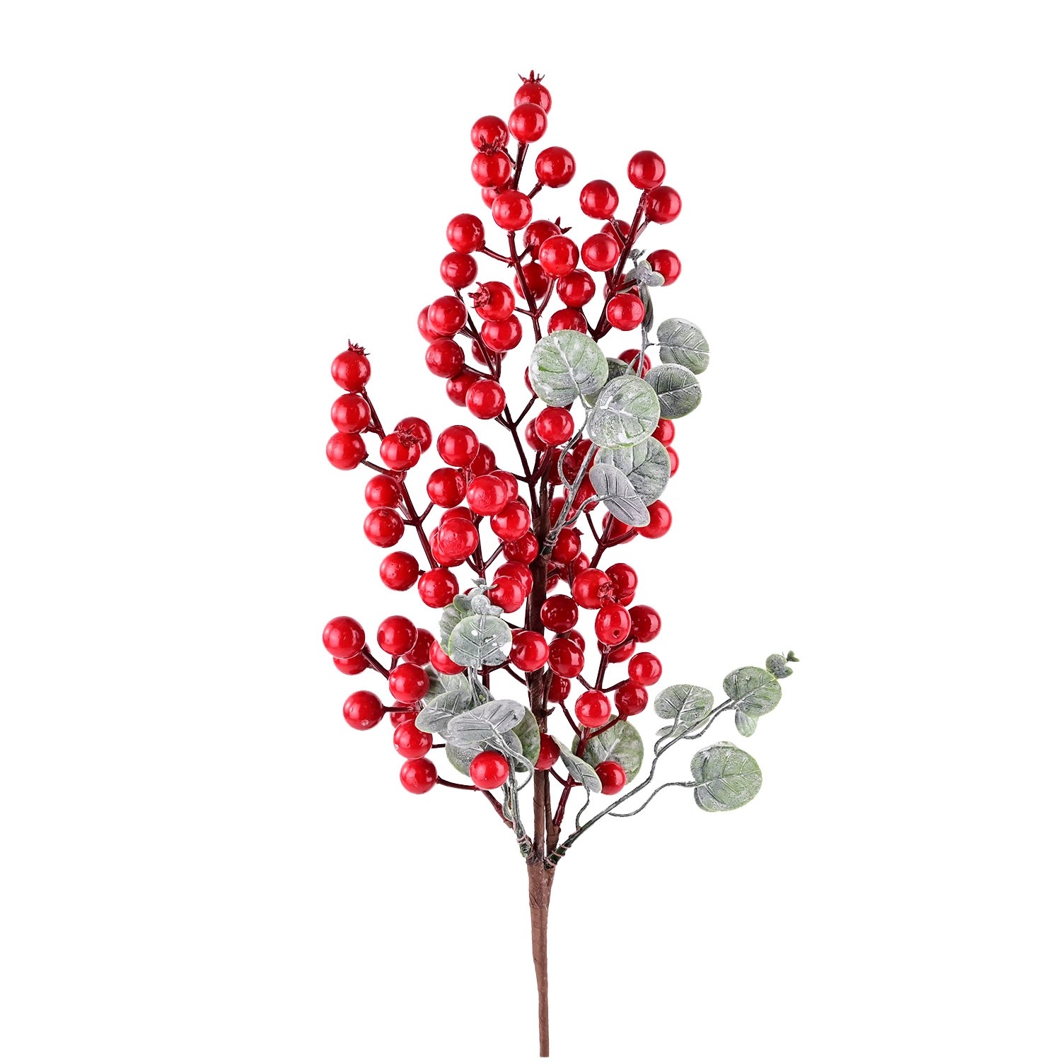 Gałązka ozdobna i jarzębina - 66 cm