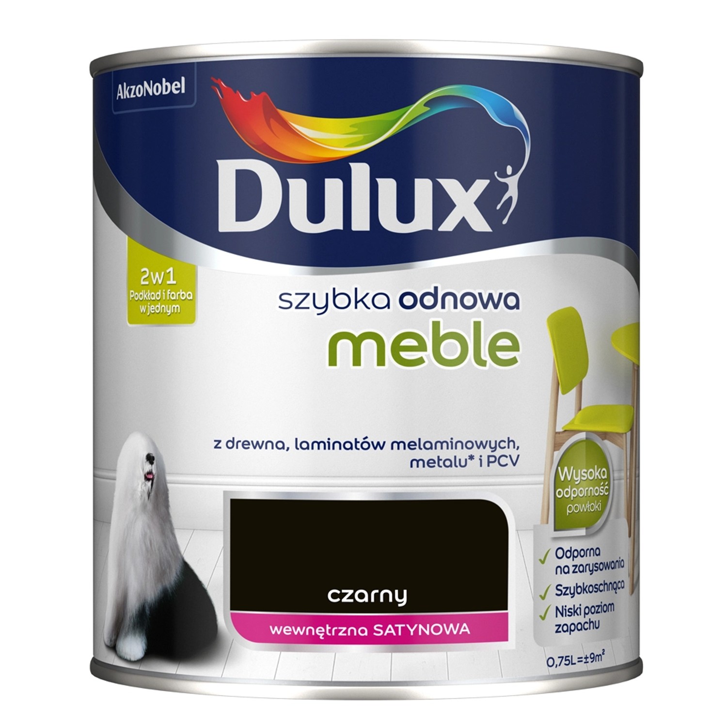 Dulux Szybka Odnowa Meble czarny 750 ml