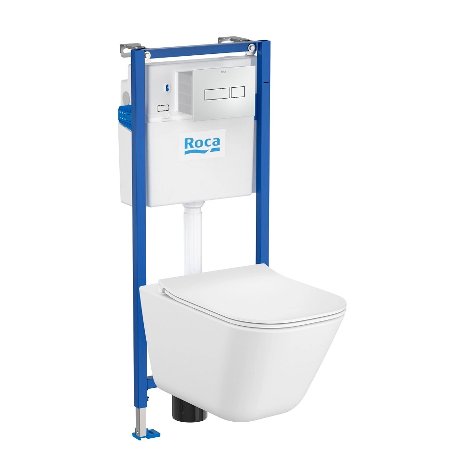 Roca Zestaw podtynkowy Soltar Sanit z deską wolnoopadającą i przyciskiem chrom