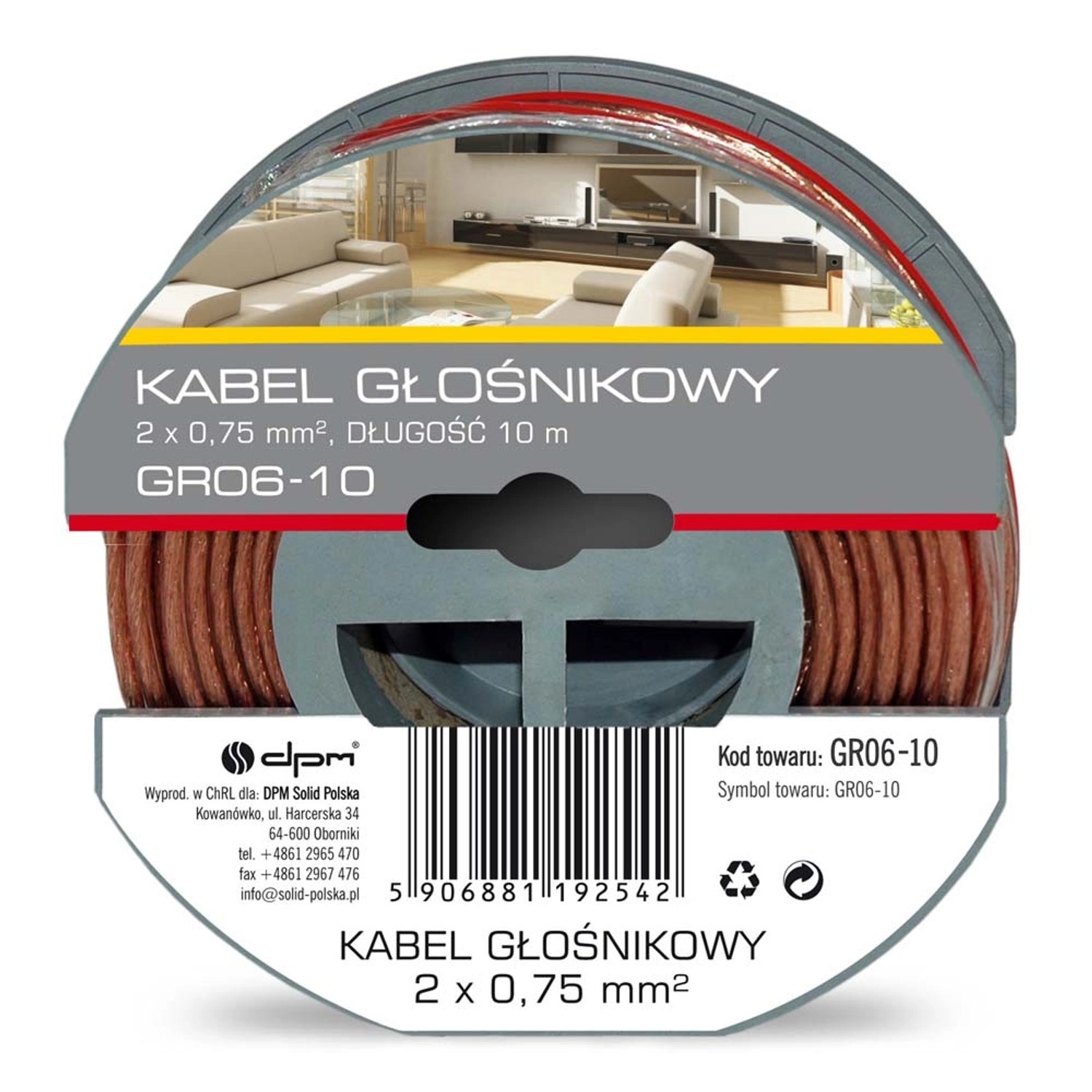 DPM Kabel głośnikowy 2x0,75mm2 10 m