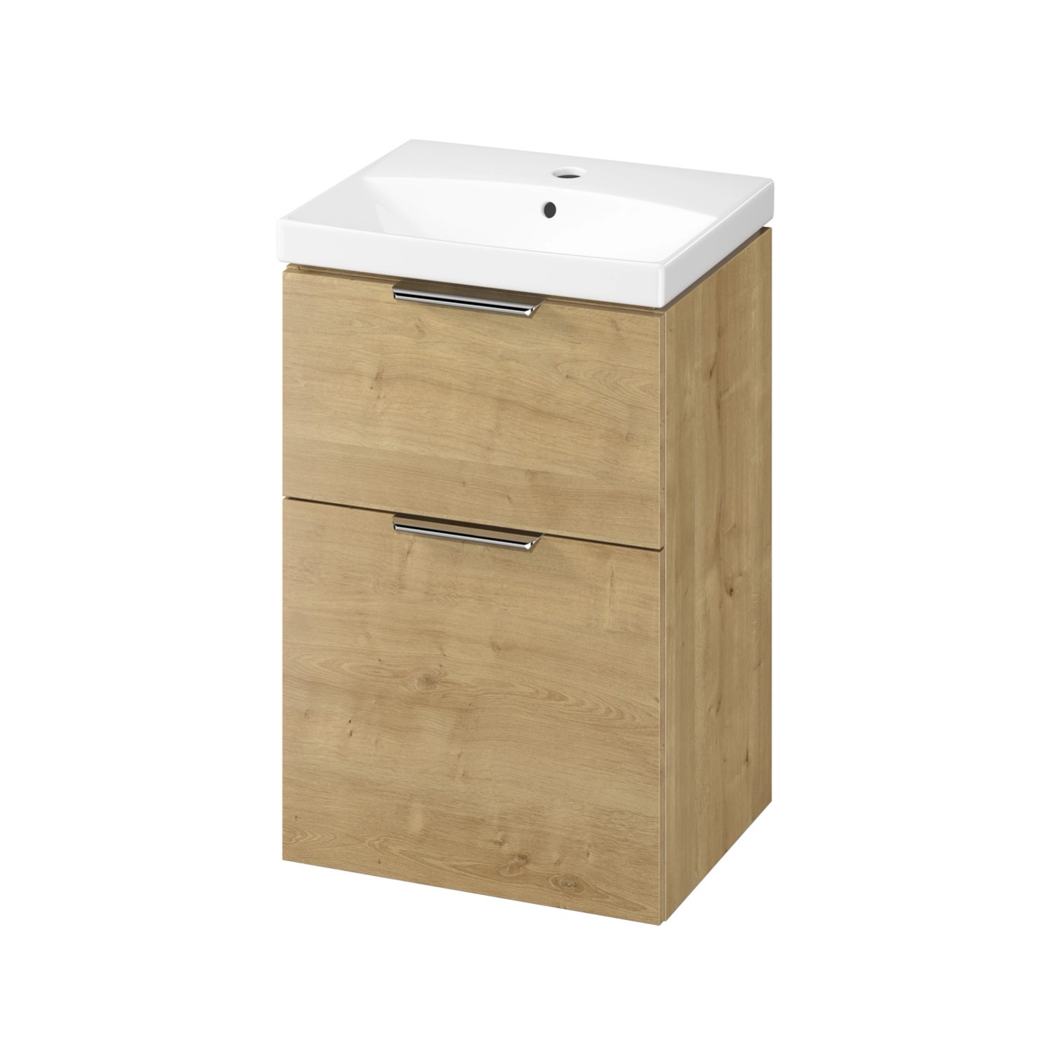 Cersanit Zestaw City szafka z umywalką 50 dąb