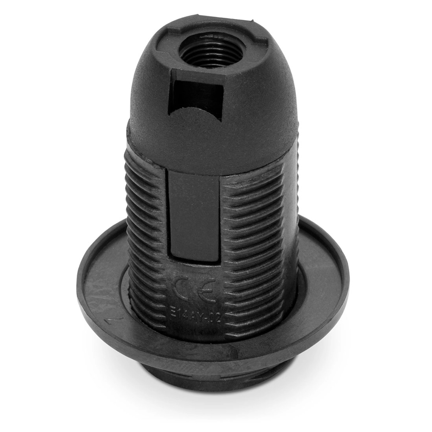 Oprawka plastikowa E14 pierścień czarna