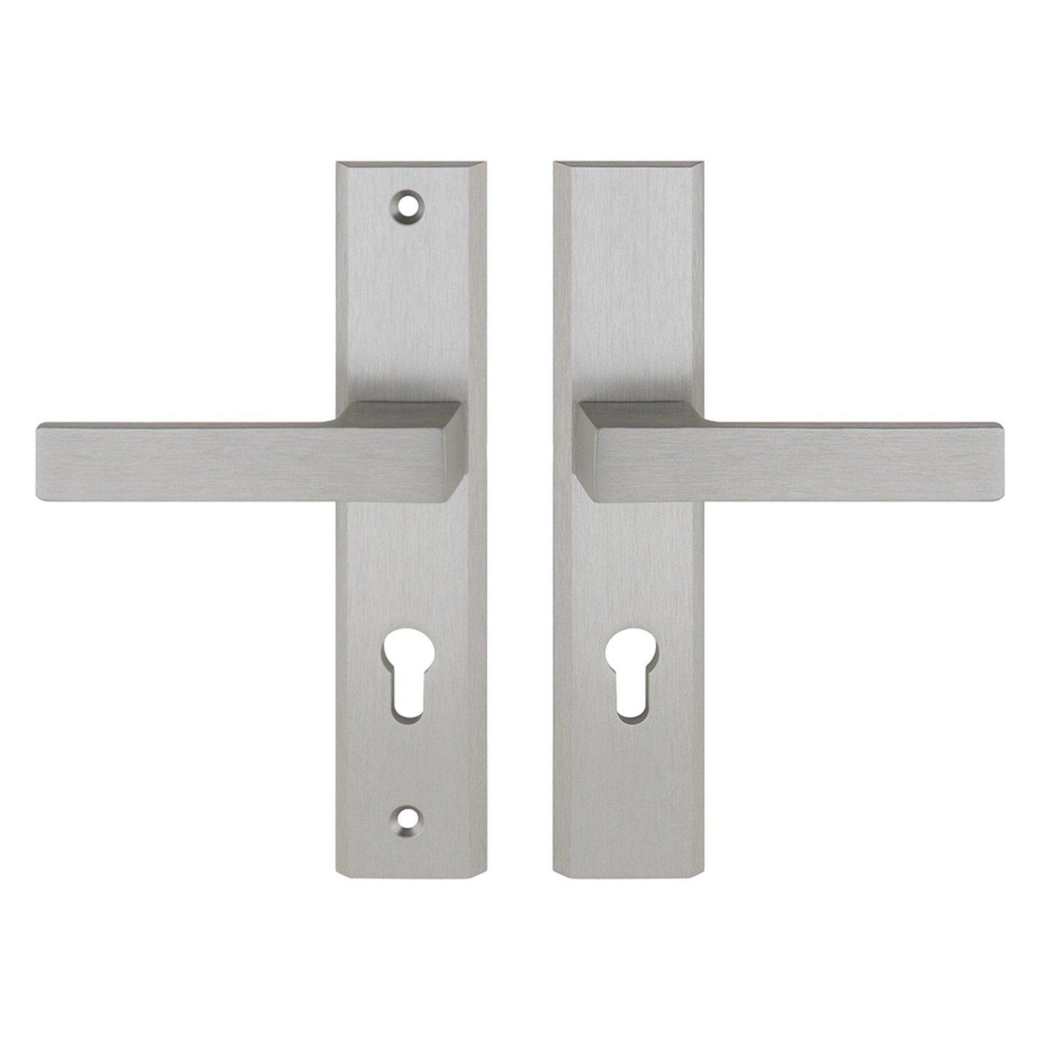 Metal-Bud Klamka zewnętrzna Total z szyldem na wkładkę lewa inox