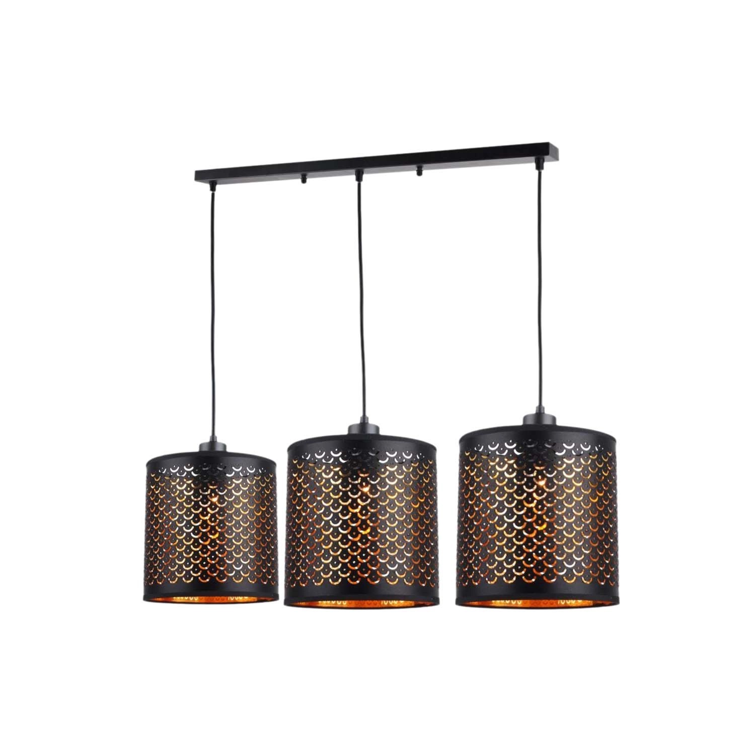 MiLAGRO Lampa wisząca MORGAN 3xE27 czarna