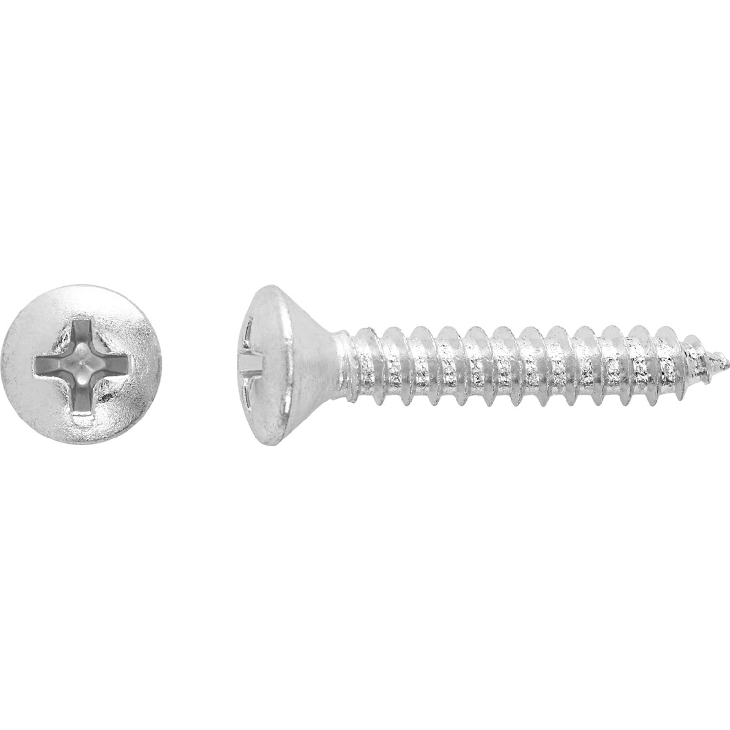 LUX Wkręt samogwintujący z łbem stożkowym płaskim PH Ø 4,8 x 25 mm ocynk 12 szt