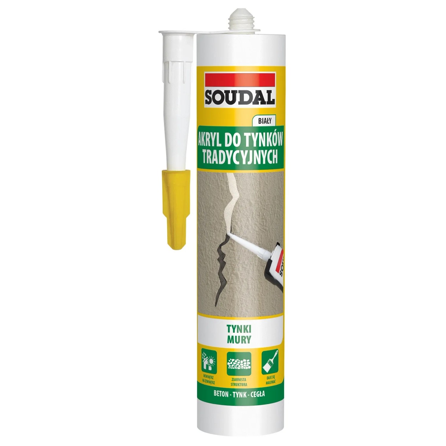 Soudal Akryl do tynków 280 ml biały