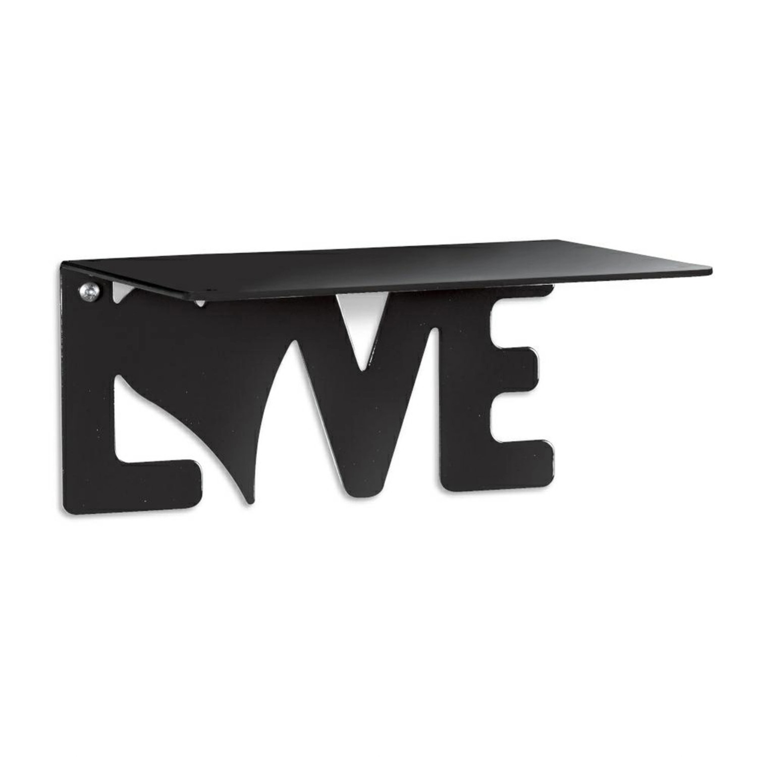 Agas Wspornik do półki Love czarny 140 × 180 mm