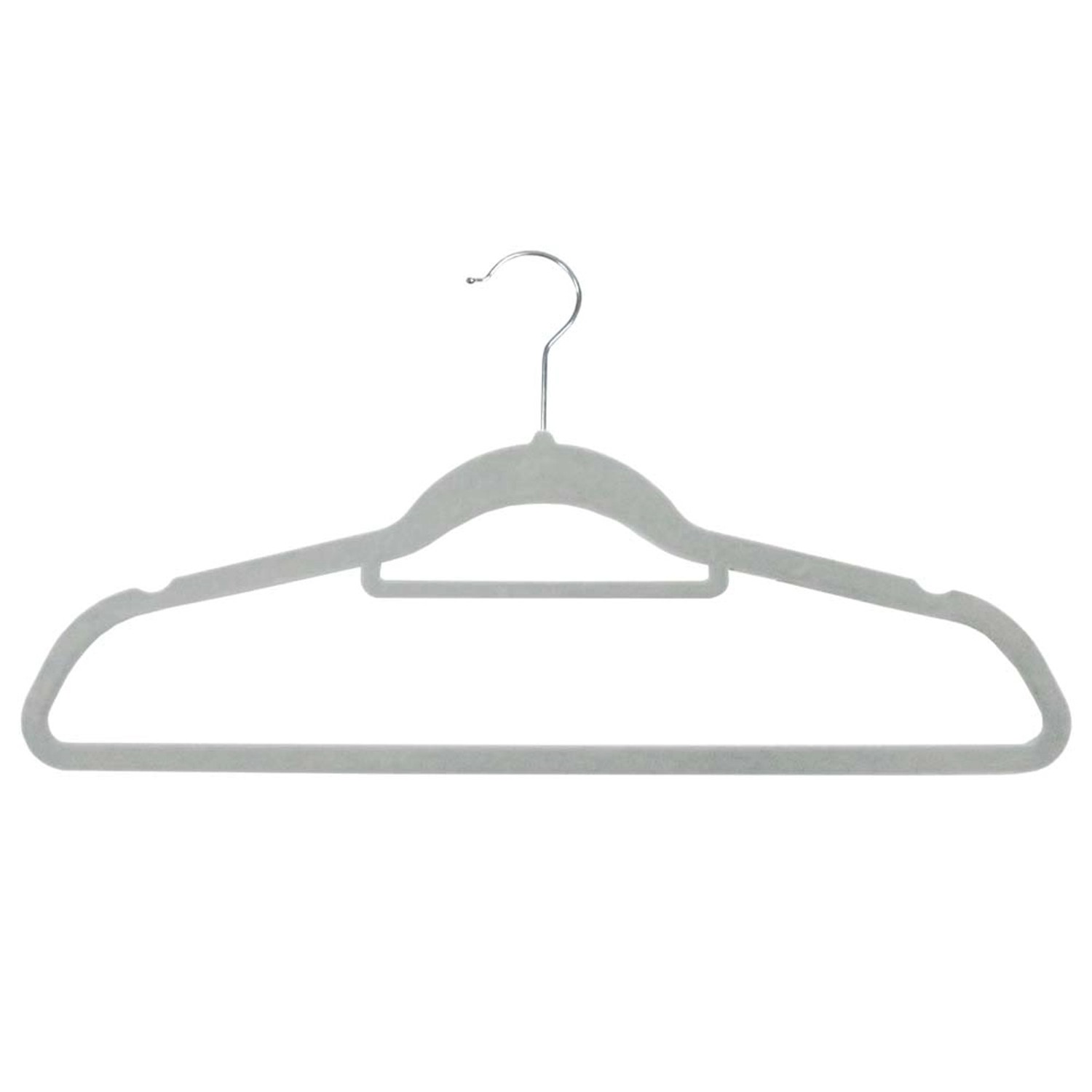 Wieszak welurowy maxi szary 5 szt.