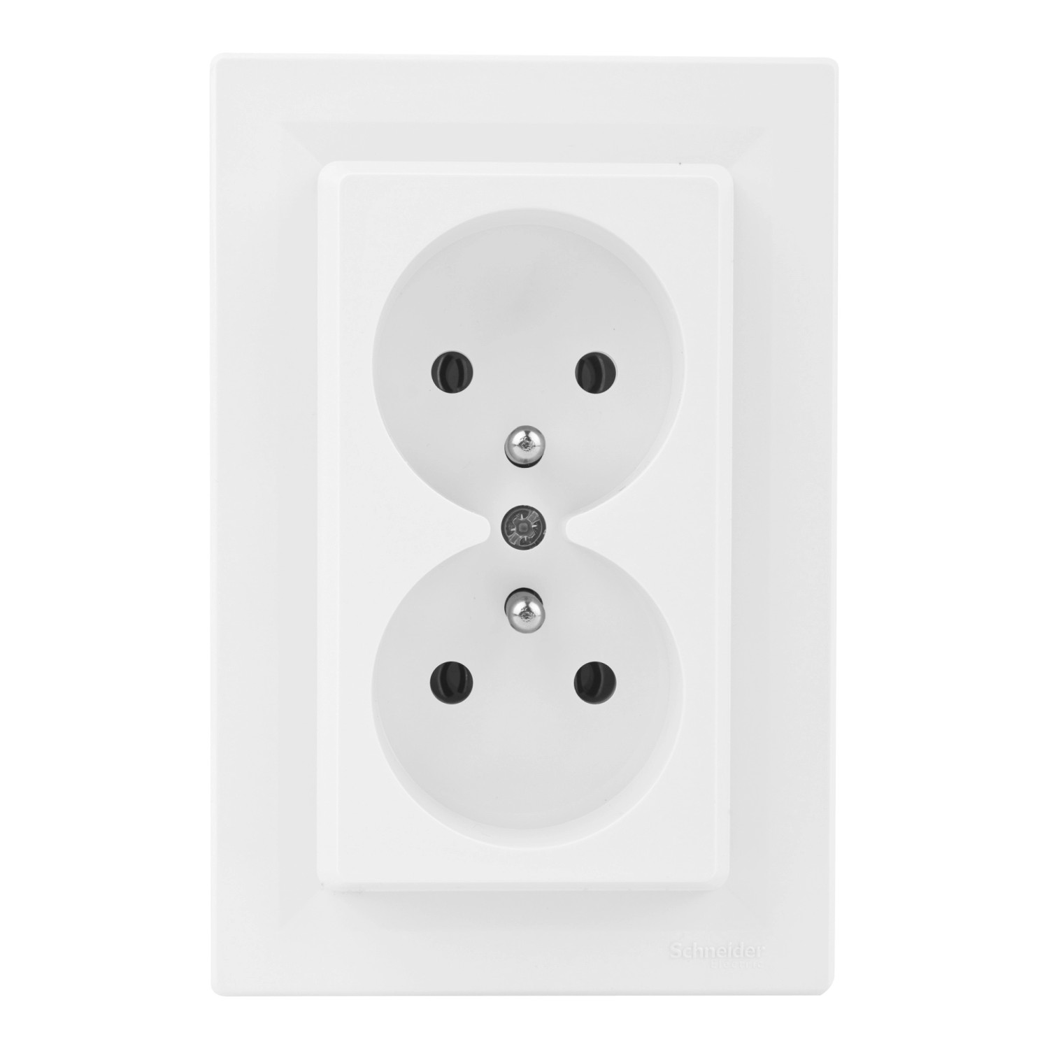 Schneider Electric Gniazdo Asfora 2x2P+Z białe