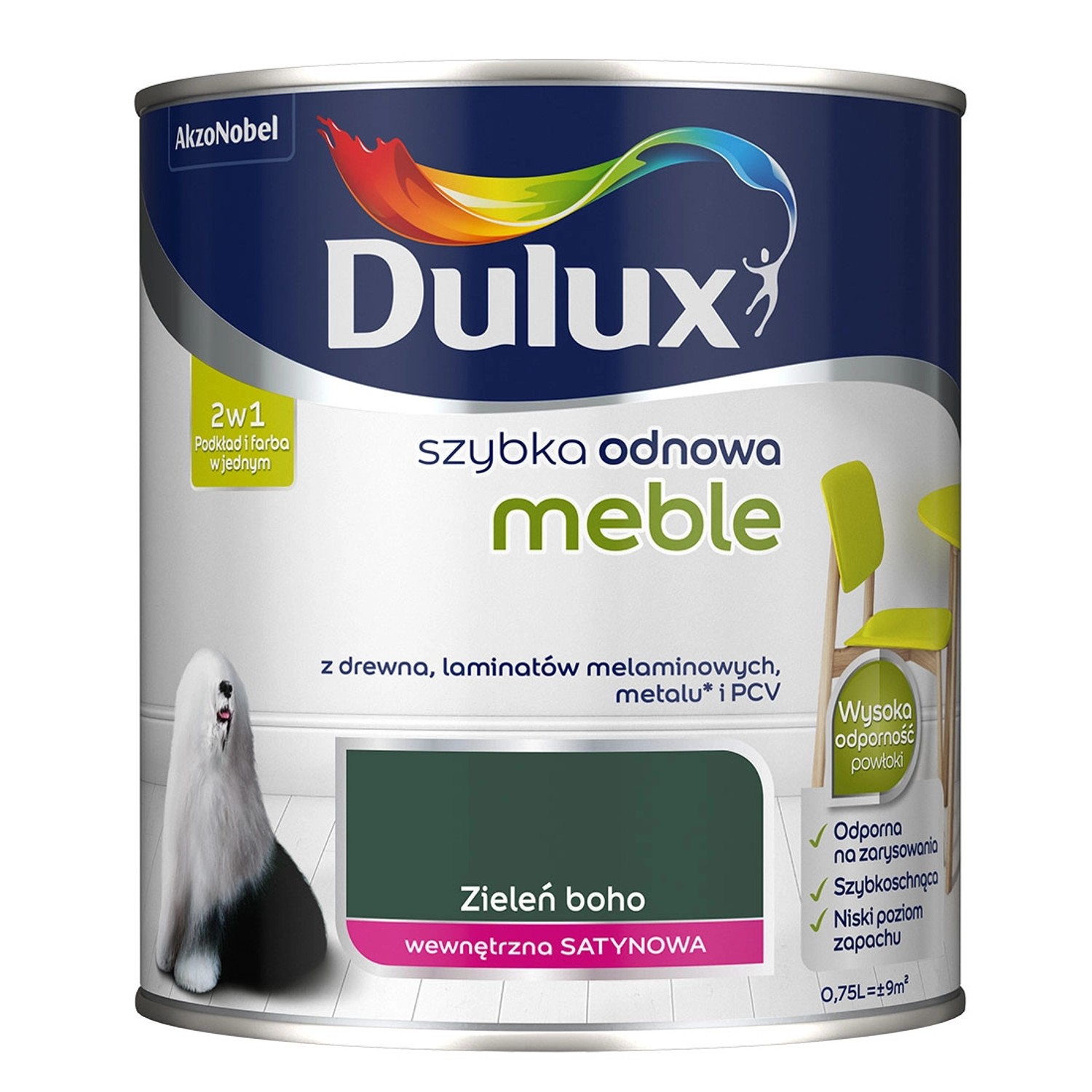 Dulux Szybka odnowa Meble zieleń boho 750 ml
