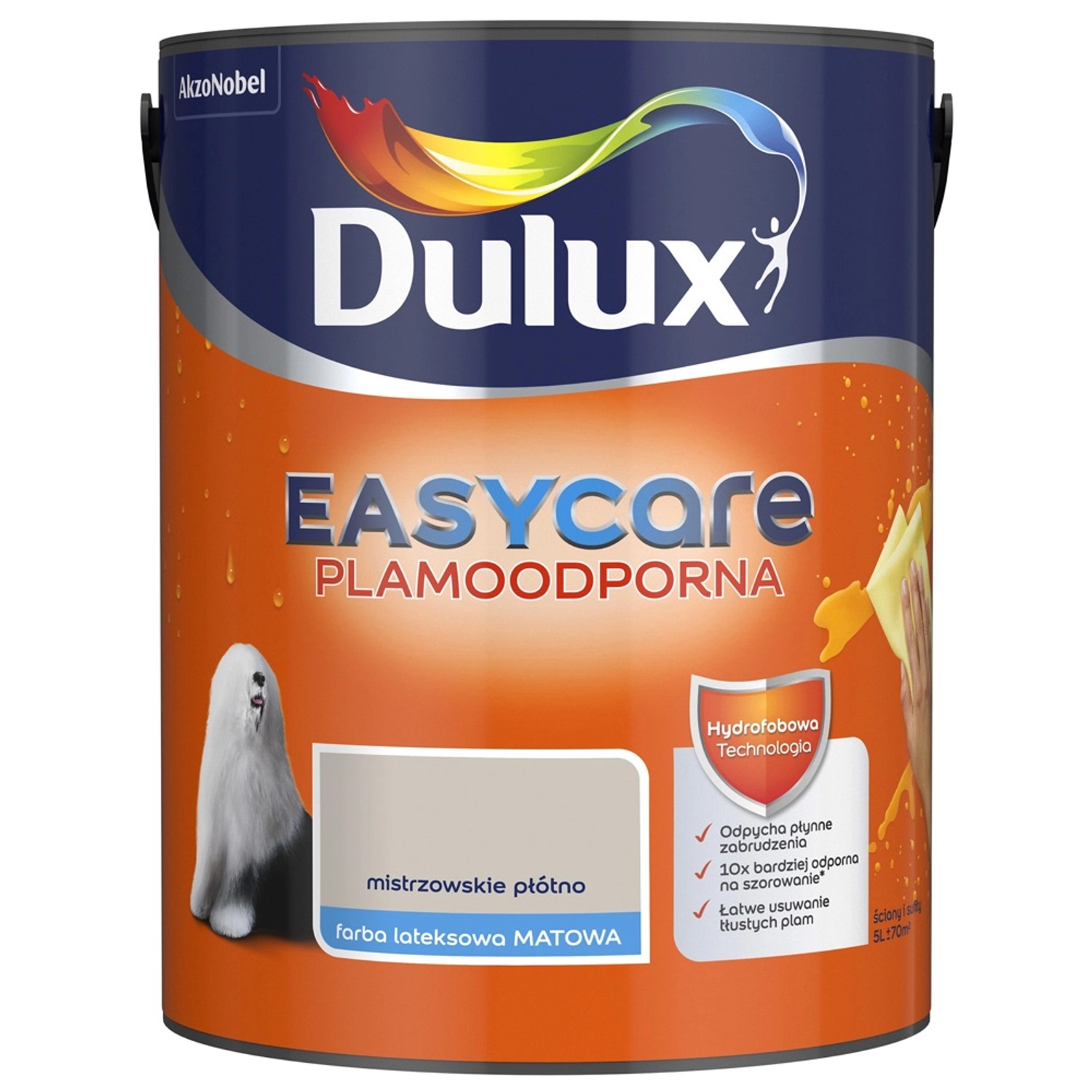 Farba plamoodporna Dulux Easy Care mistrzowskie płótno 5 l