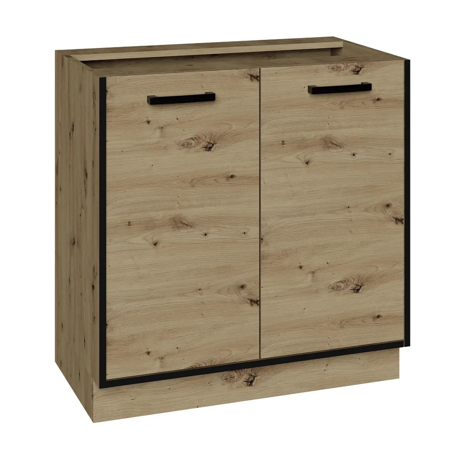 Black and White Style Szafka kuchenna dolna GABRIELA Dąb Artisan 80 cm