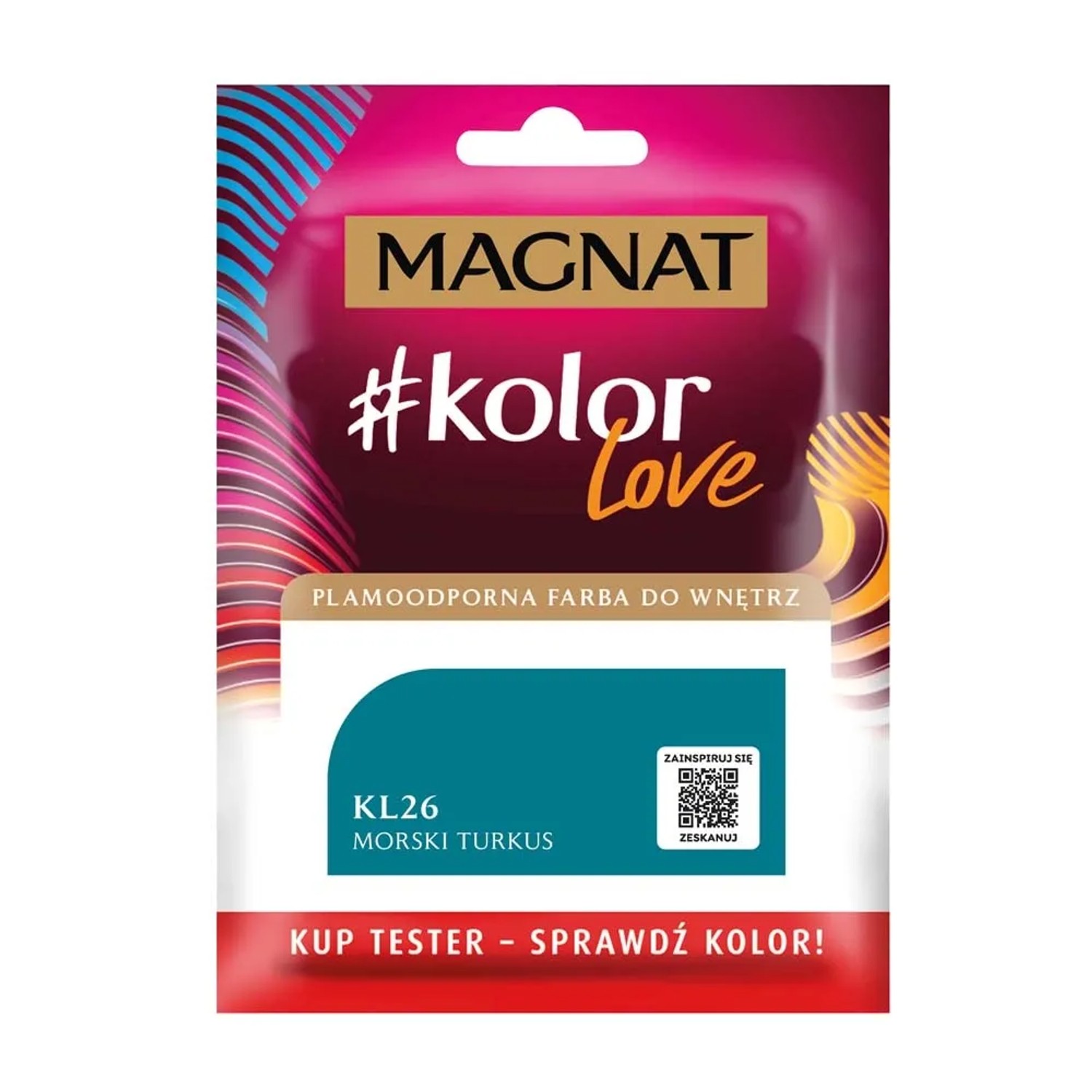 Tester farby Magnat KolorLove turkus - 25 ml