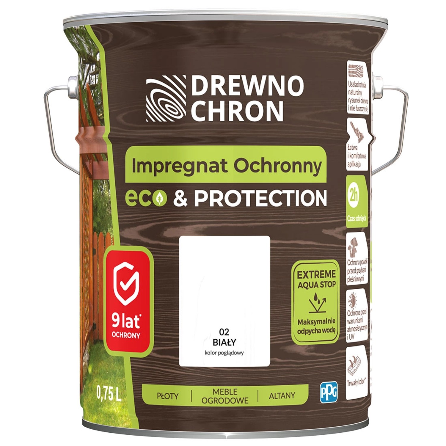 Drewnochron Impregnat ochronny Eco & Protection biały 4,5L