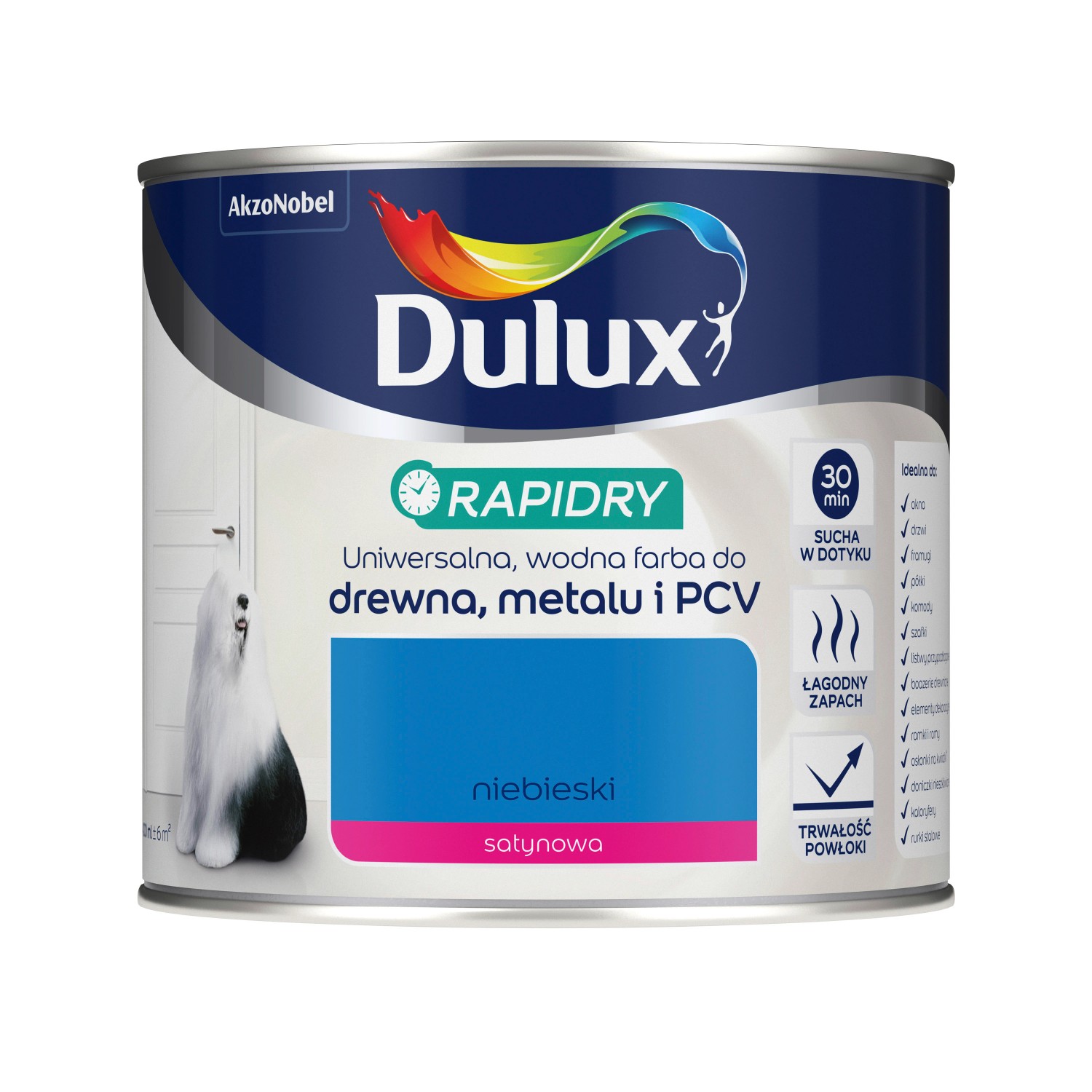 Dulux Farba akrylowa Rapidry niebieski 400 ml