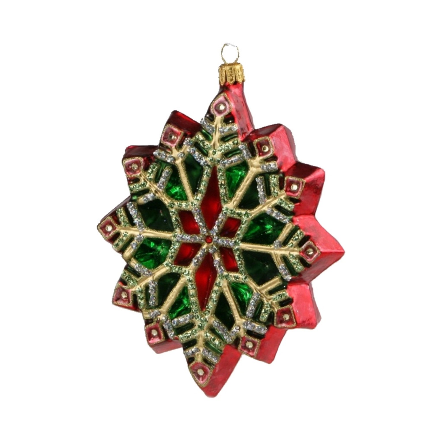 Bombka formowana PŁATEK ŚNIEGU - 14x11x3 cm