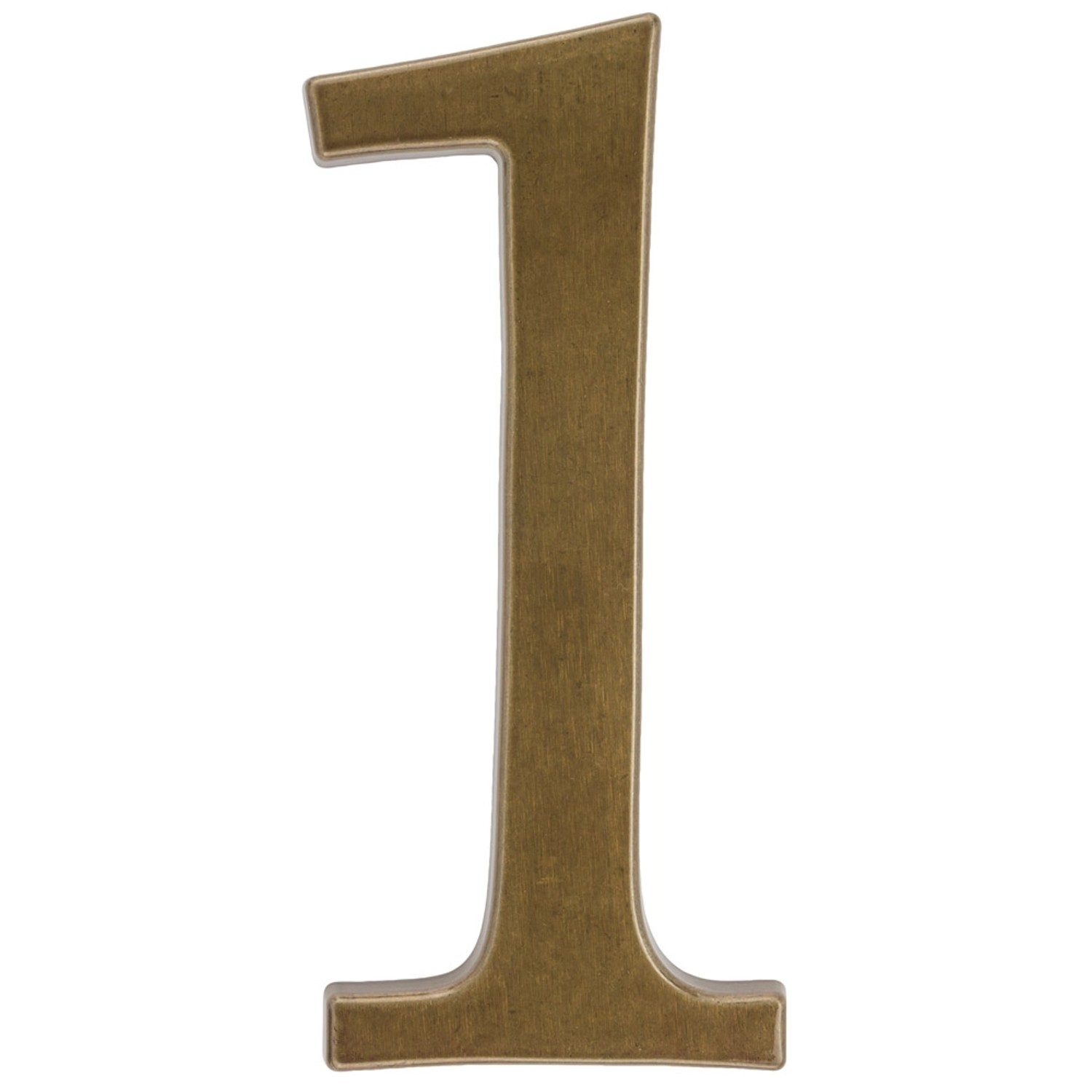 Metro Cyfra 1 aluminiowa brązowa wys. 19cm