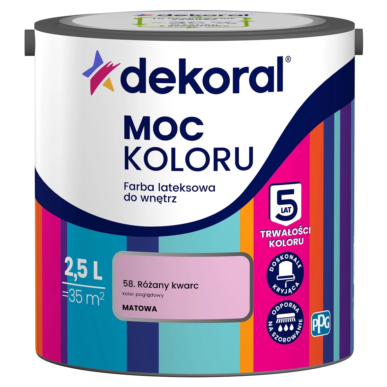 Farba Dekoral Moc Koloru różany kwarc 2,5 l