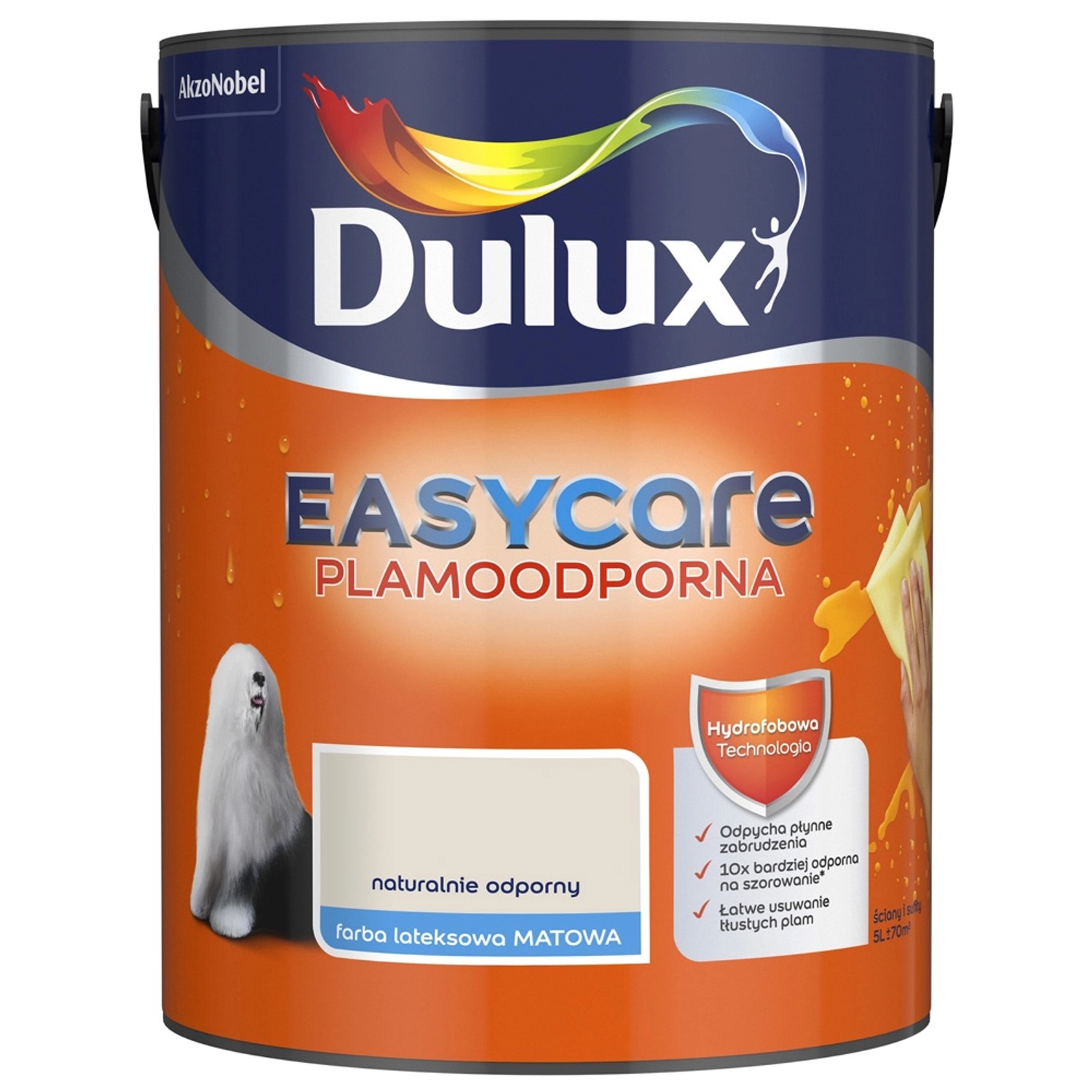 Farba plamoodporna Dulux Easy Care naturalnie odporny 5 l