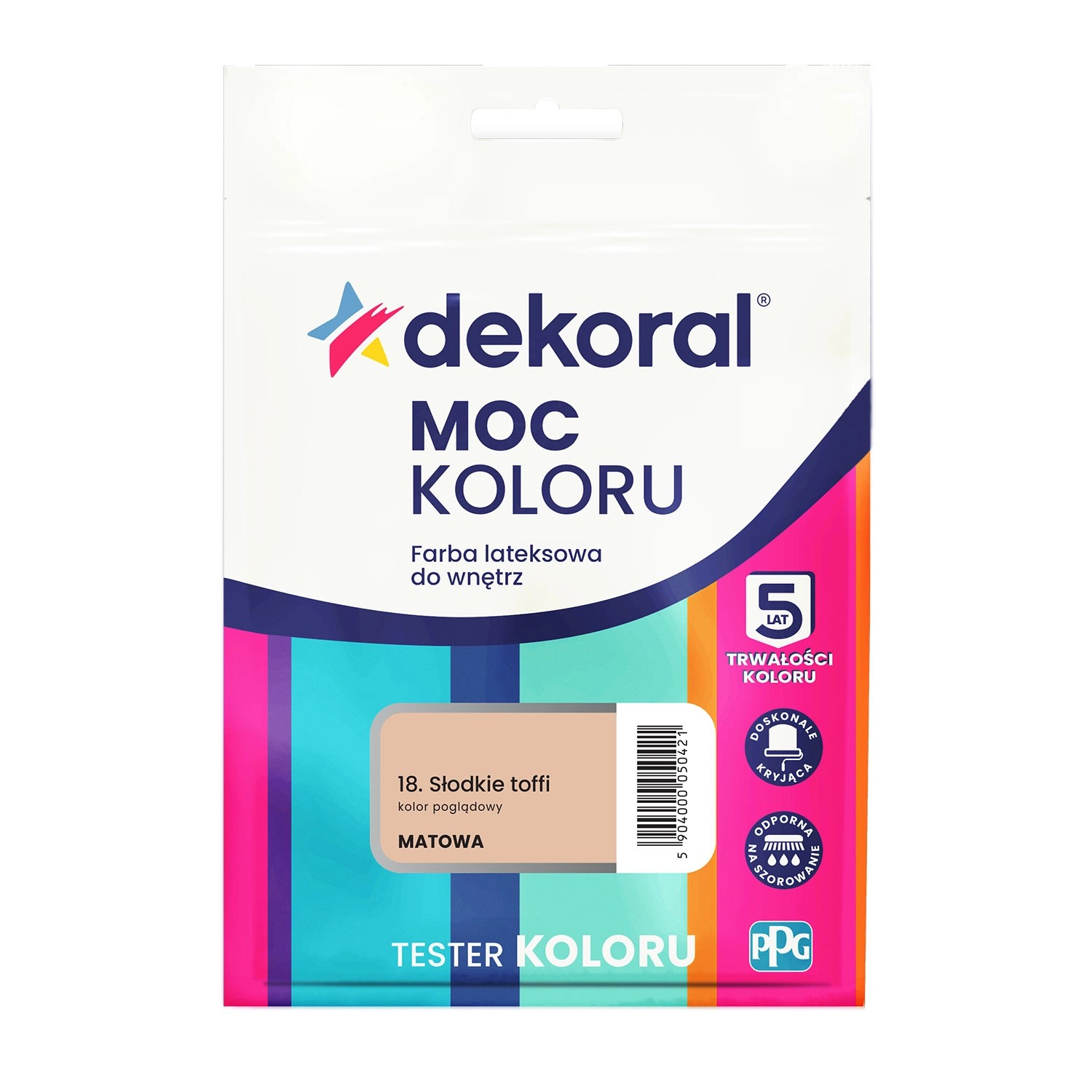 Tester farby Dekoral Moc Koloru słodkie toffi 40 ml